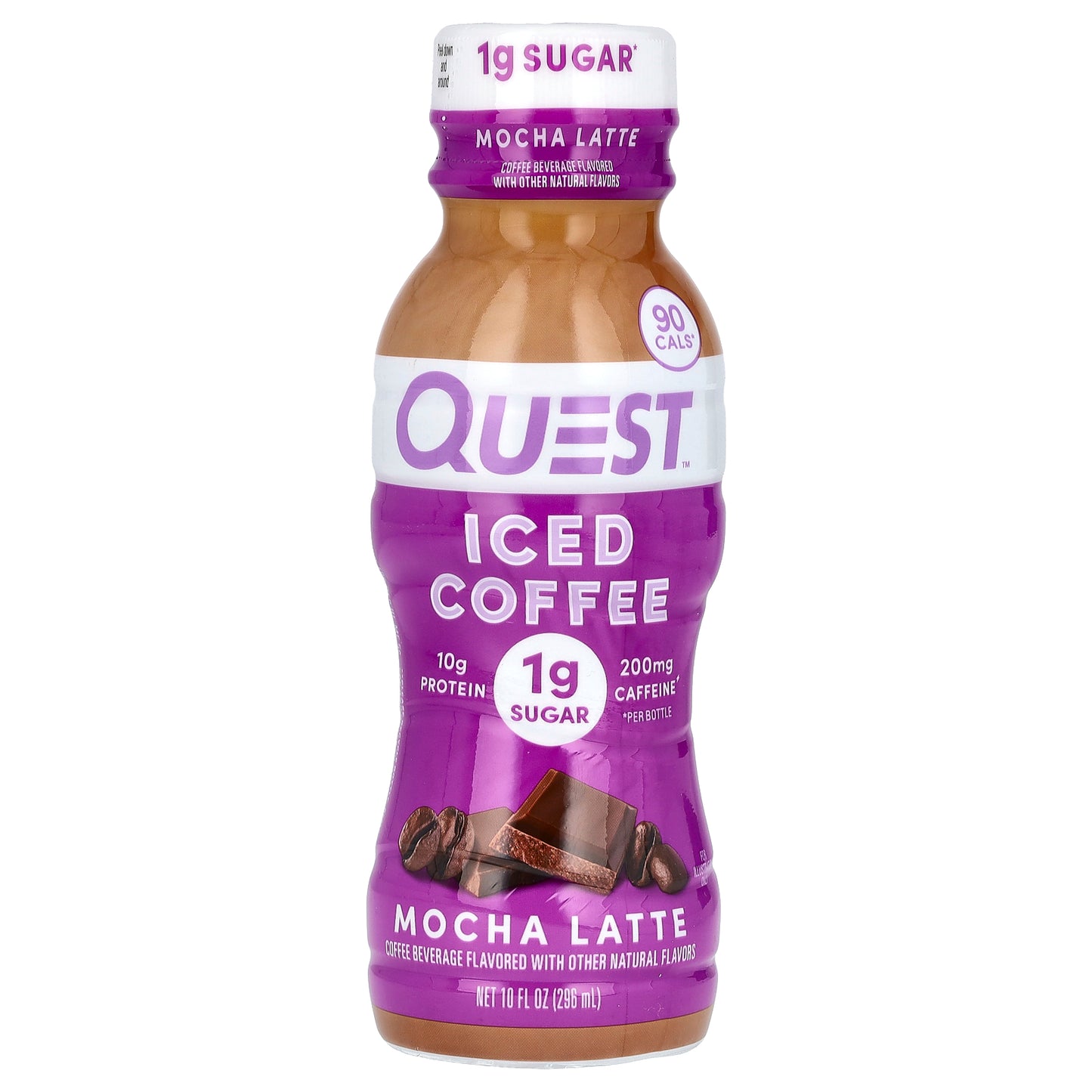 Quest Nutrition, Iced Coffee, Mocha Latte, 4 Bottles, 10 fl oz (296 ml) Each