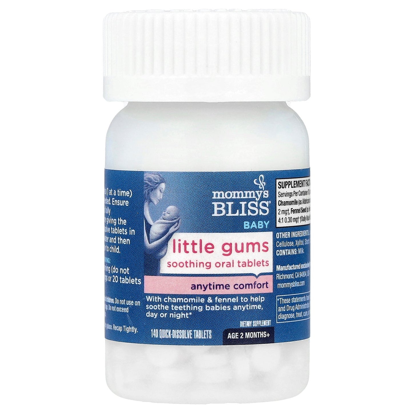 Mommy's Bliss, Baby Little Gums Soothing Oral Tablets, Age 2 Months+, 140 Tablets