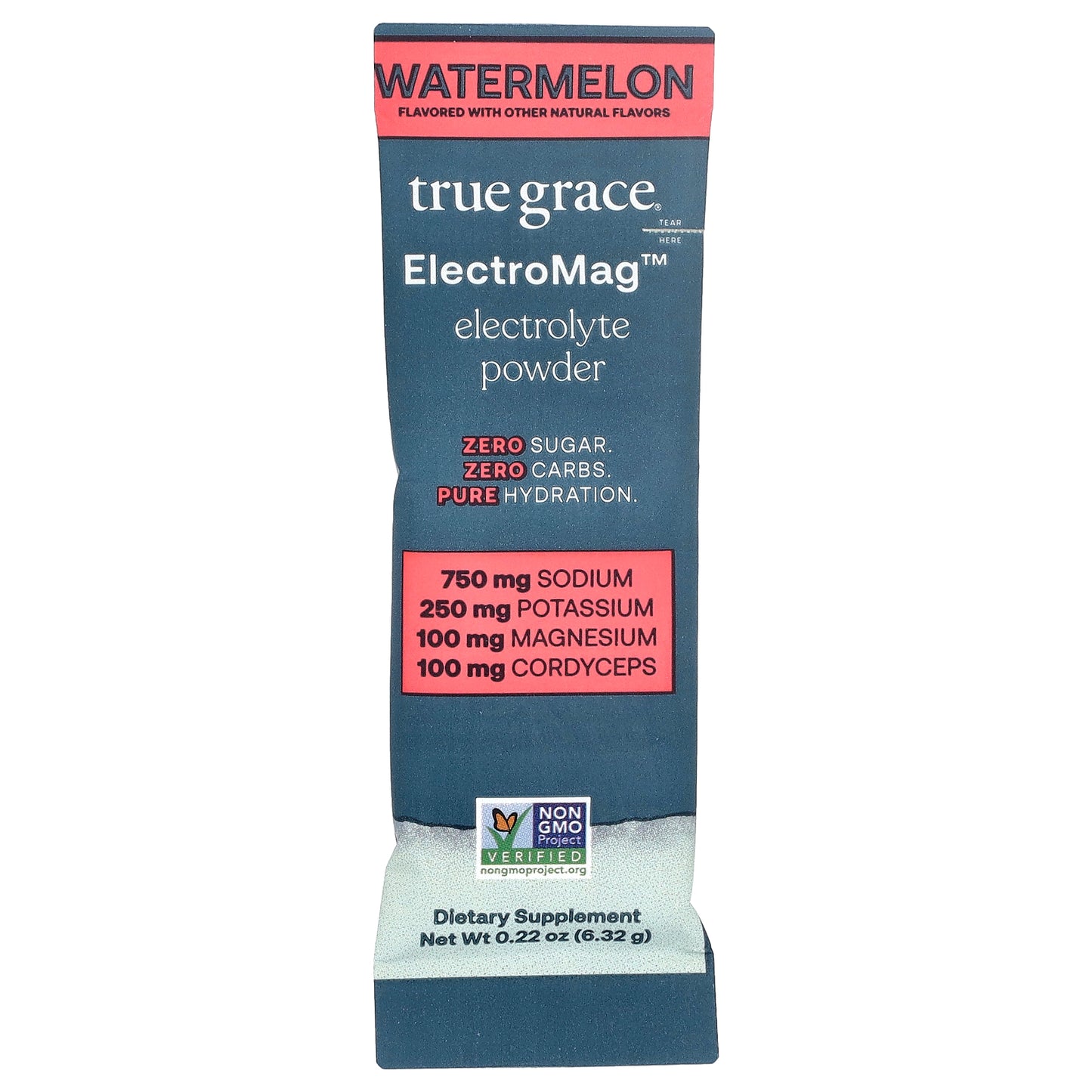 True Grace, ElectroMag™, Electrolyte Powder, Watermelon, 16 Stick Packs, 0.22 oz (6.32 g) Each