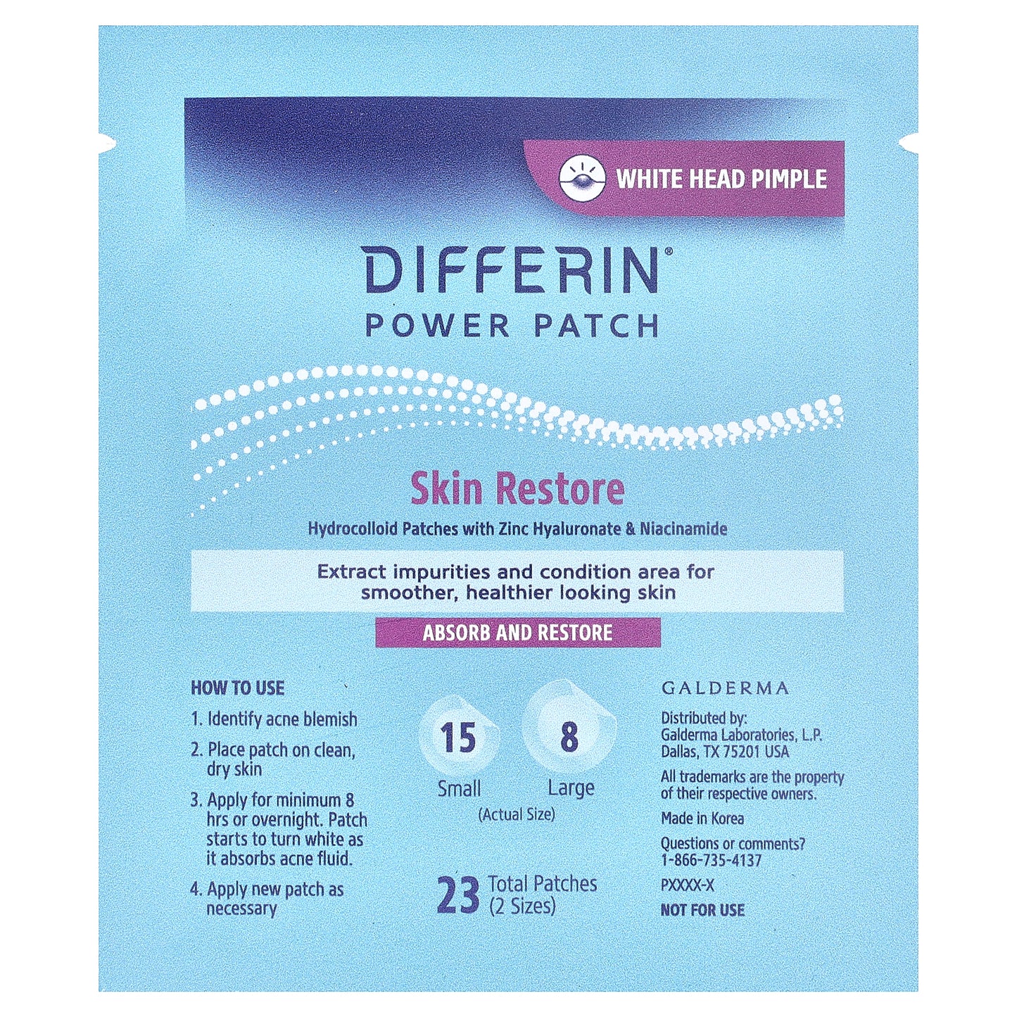 Differin, Power Patch, Skin Restore , 23 Clear Patches