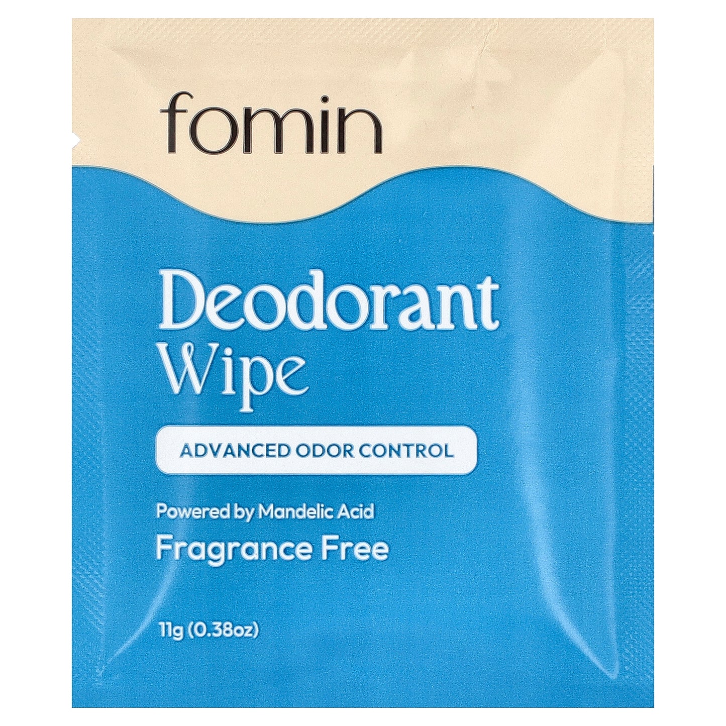 fomin, Deodorant Wipes, Fragrance Free, 15 Individually Wrapped Wipes