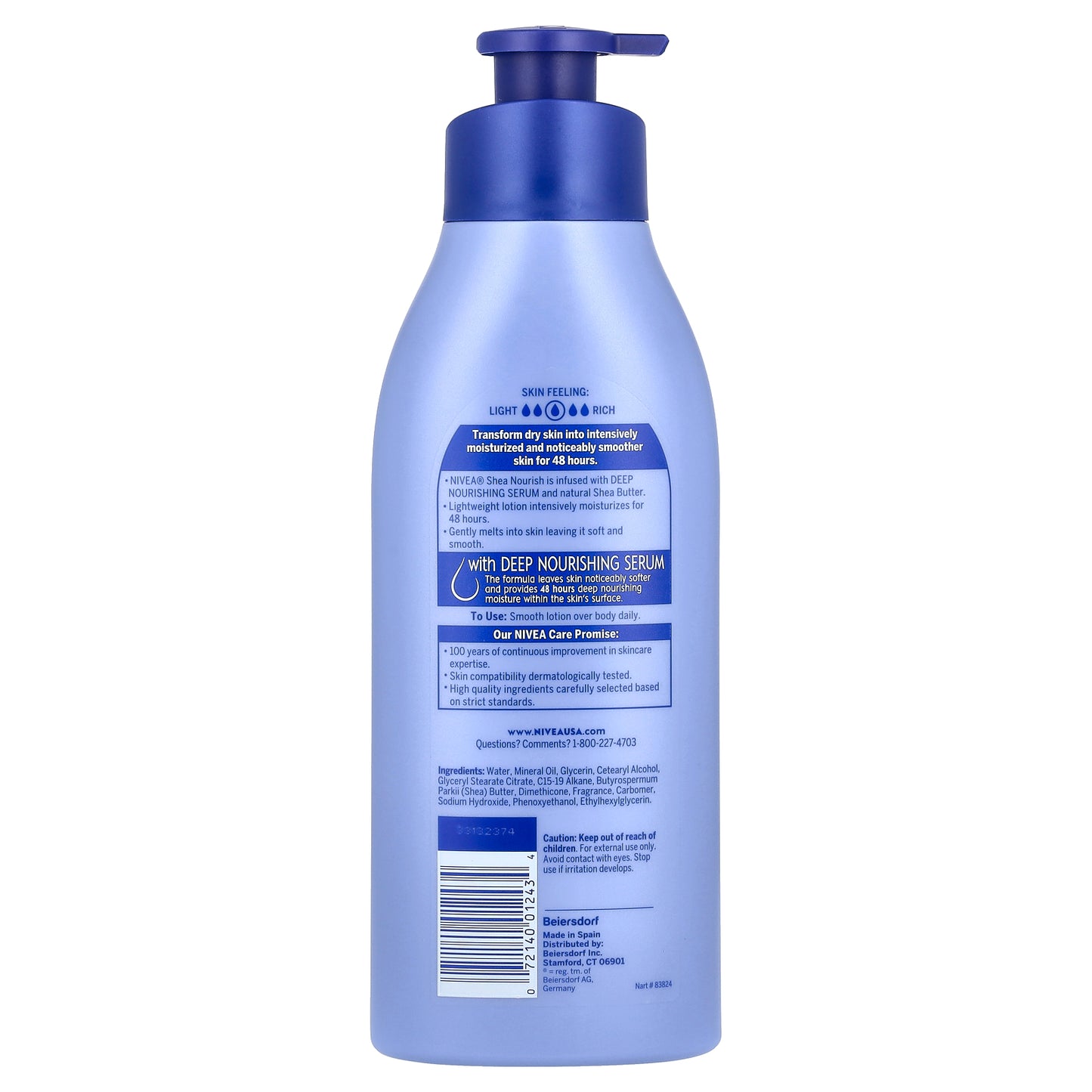 Nivea, Shea Nourish Body Lotion, 16.9 fl oz (500 ml)