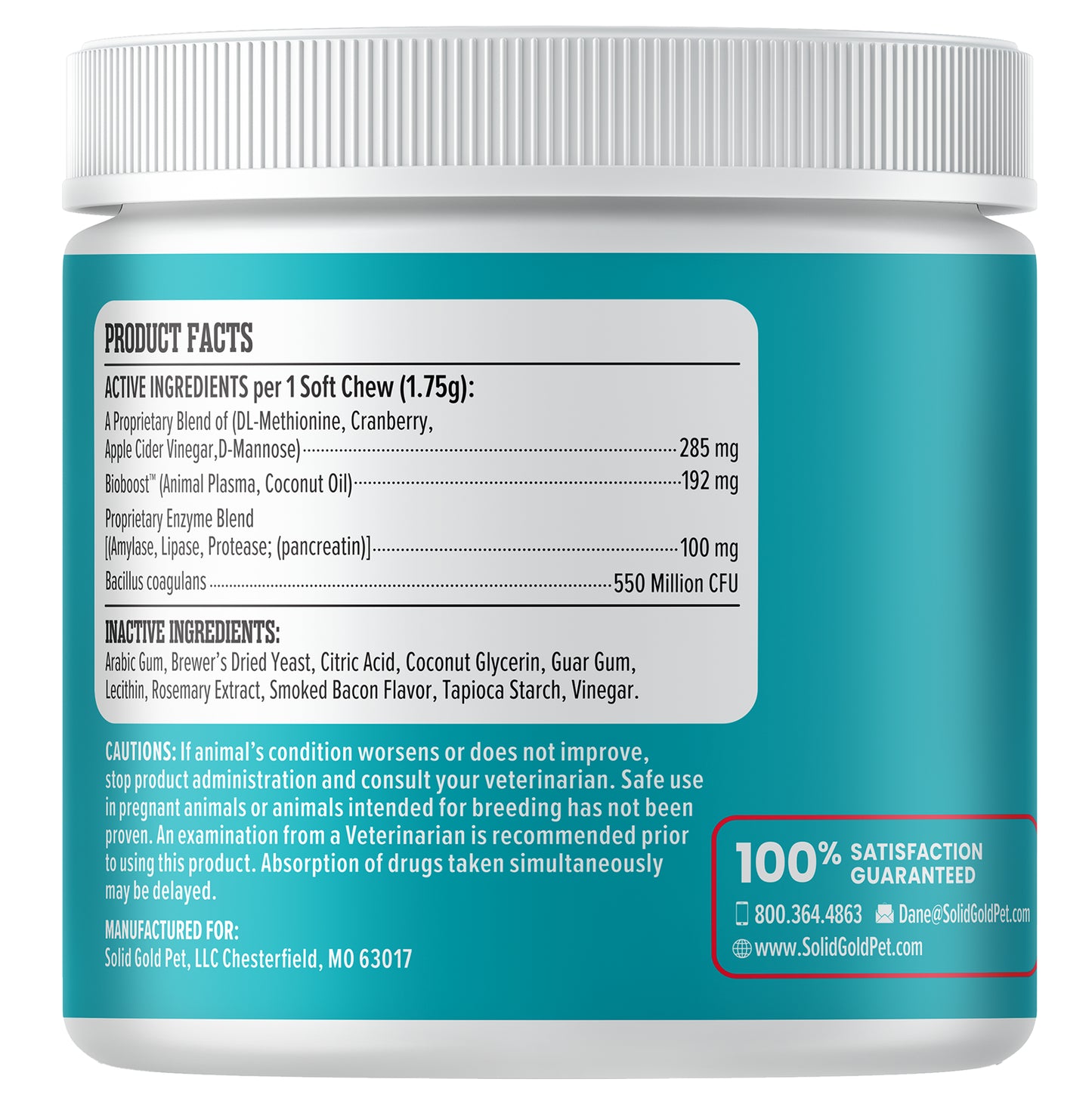 Solid Gold, Grass Guardian™, Grass Burn Supplement, For Dogs, Smoked Bacon, 120 Soft Chews, 7.6 oz (216 g)