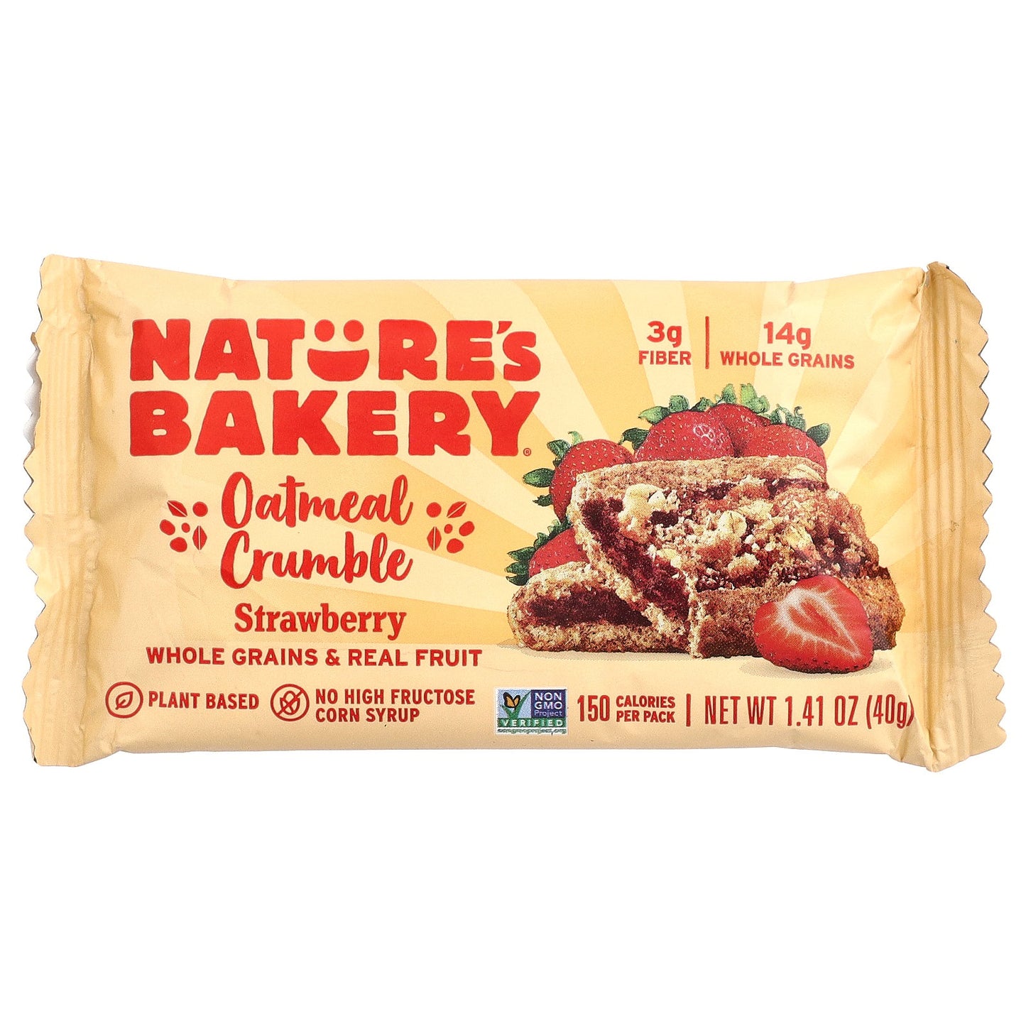 Nature's Bakery, Oatmeal Crumble, Strawberry, 6 Packs, 1.41 oz (40 g) Each