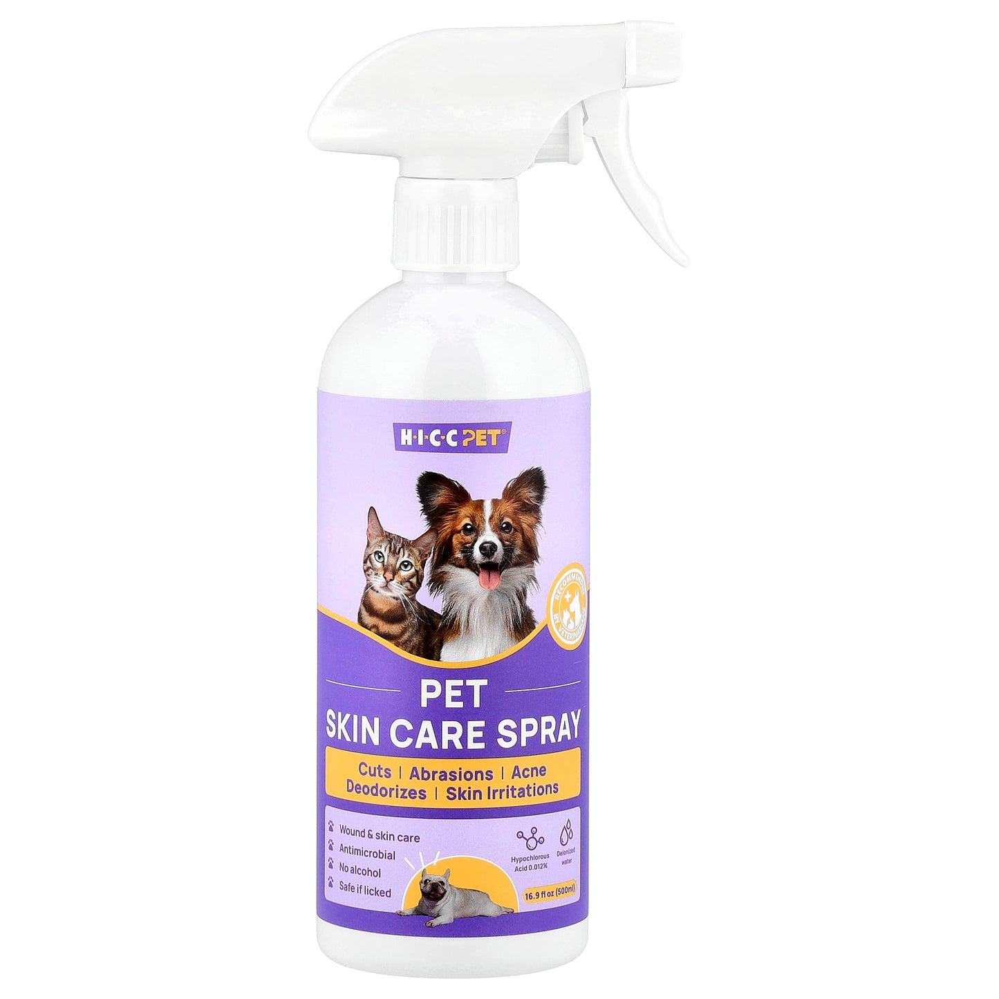 HICC Pet, Pet Skin Care Spray, For Dogs & Cats, 16.9 fl oz (500 ml)