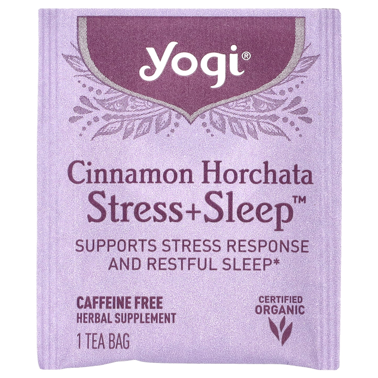 Yogi Tea, Stress + Sleep™, Cinnamon Horchata, Caffeine Free, 16 Tea Bags, 1.12 oz (32 g)