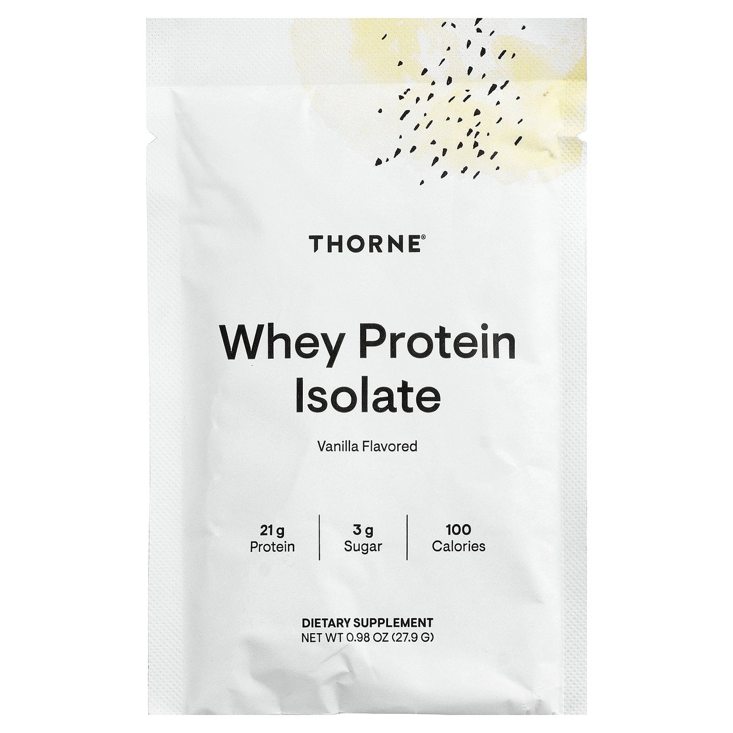 Thorne, Whey Protein Isolate, Vanilla, 14 Packets, 0.98 oz (27.9 g) Each