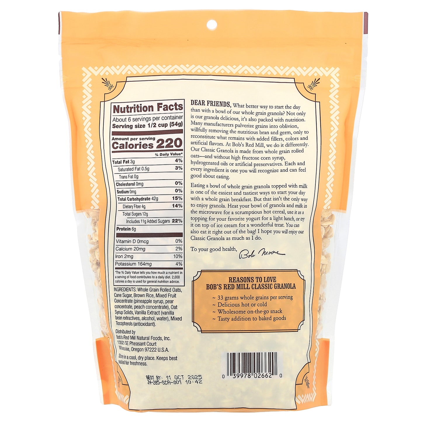 Bob's Red Mill, Granola, Classic, 12 oz (340 g)