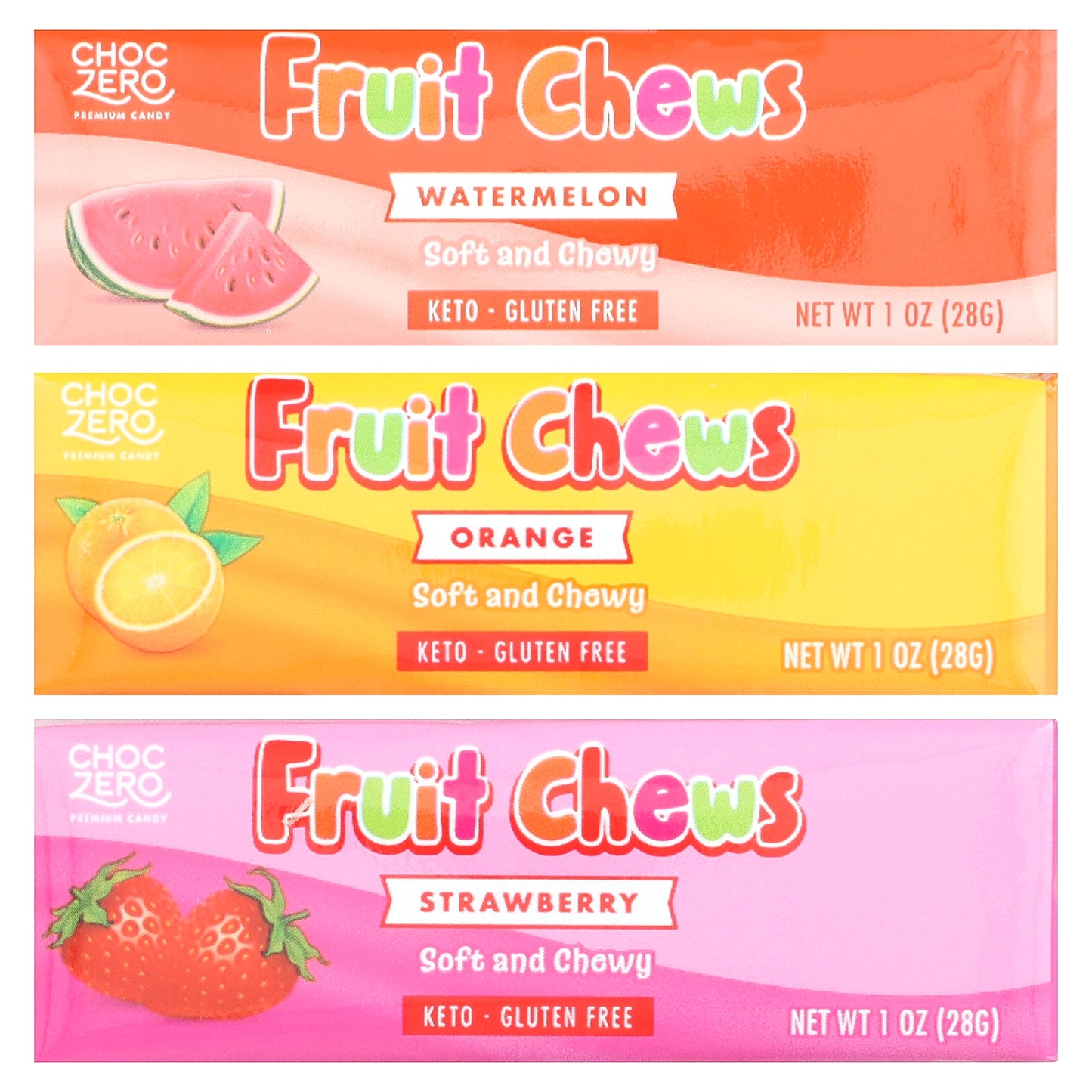 ChocZero, Fruit Chews, Variety, 64 Pieces, 8 oz (224 g)