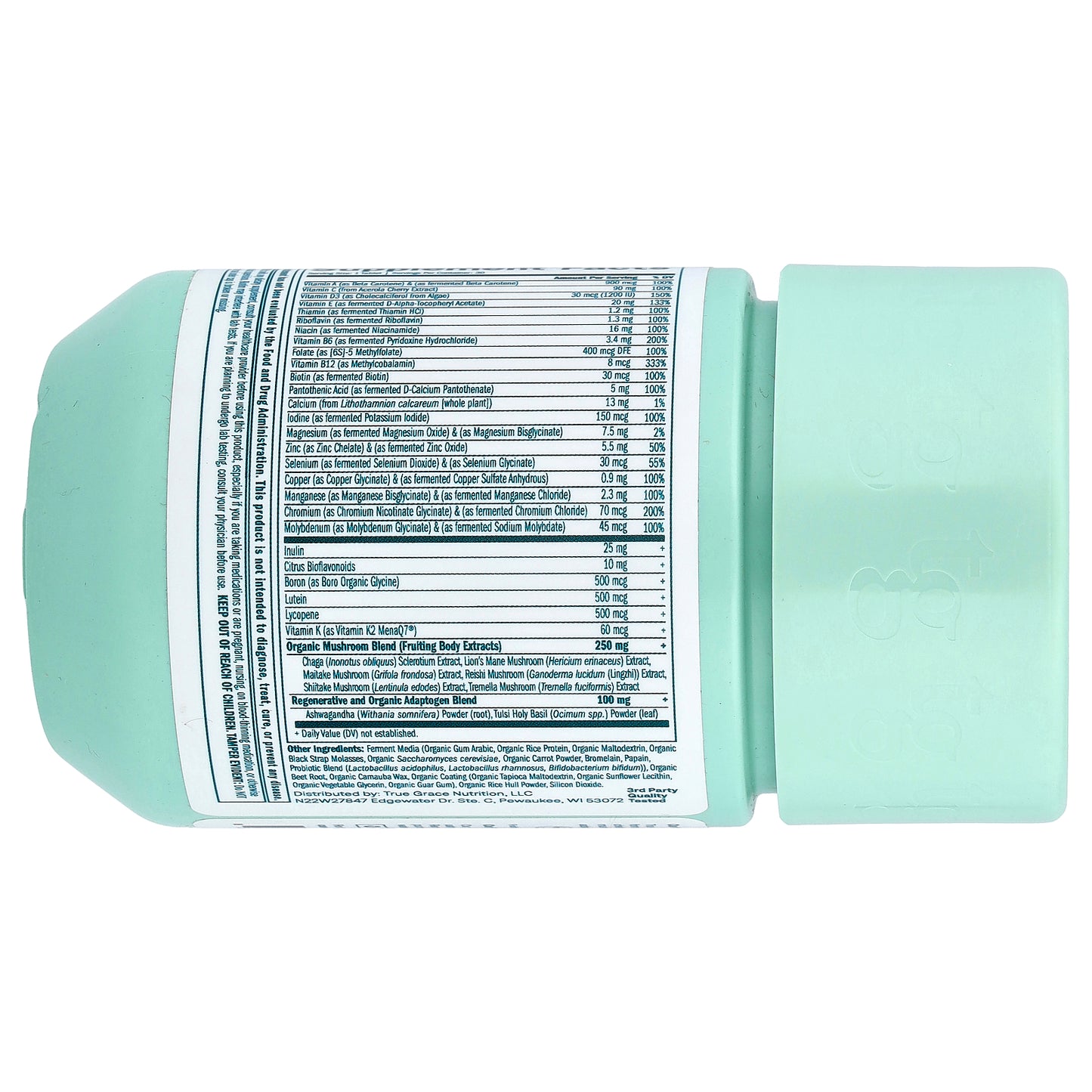 True Grace, One Daily Men's Multivitamin 40+, 30 Vegan Tablets