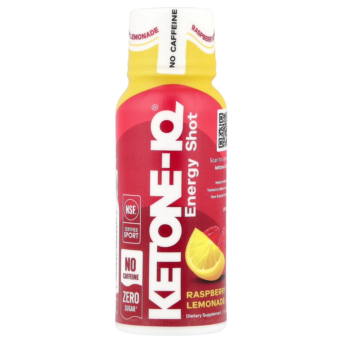 Ketone-IQ, Energy Shot, Raspberry Lemonade, Caffeine Free, 6 Bottles, 2 fl oz (59 ml) Each