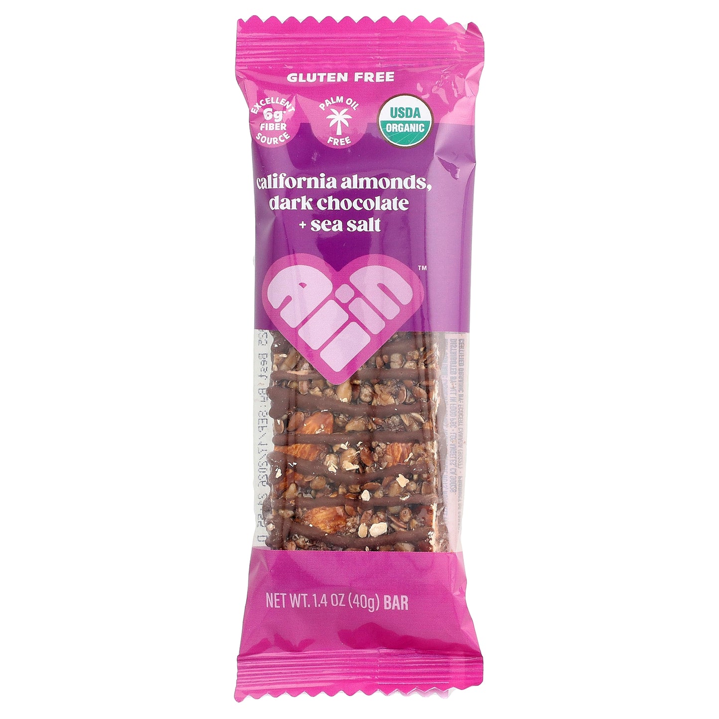 All In, Nut & Seed Bars, California Almonds, Dark Chocolate + Sea Salt, 6 Bars, 1.4 oz (40 g) Each