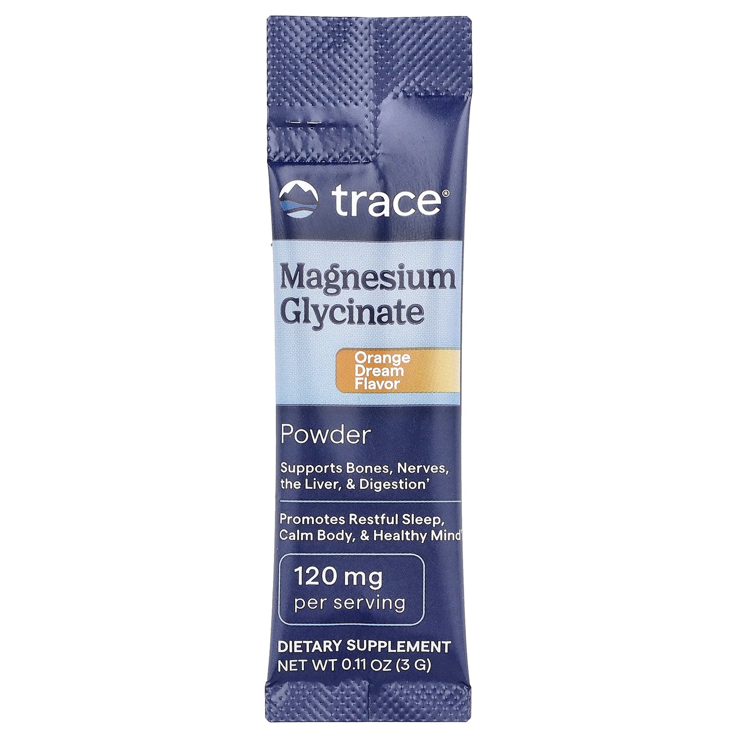 Trace, Magnesium Glycinate Powder, Orange Dream, 30 Packets, 0.11 oz (3 g) Each