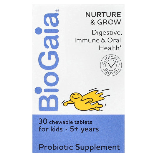 BioGaia, Nurture & Grow, 5+ Years, 30 Chewable Tablets