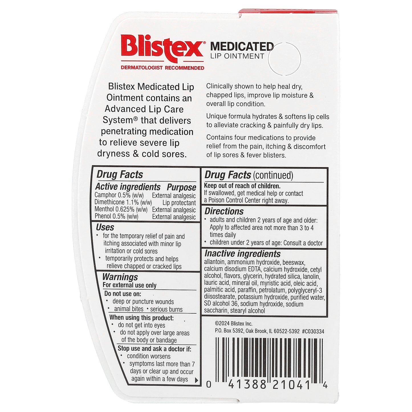Blistex, Medicated Lip Ointment, 0.35 oz (10 g)