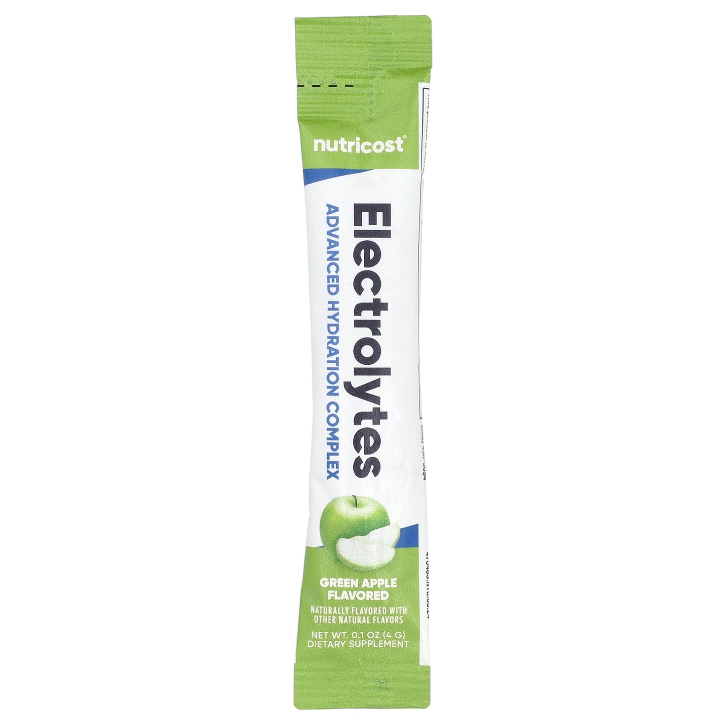 Nutricost, Electrolytes, Advanced Hydration Complex, Green Apple , 40 Stick Packs, 0.1 oz (4 g) Each