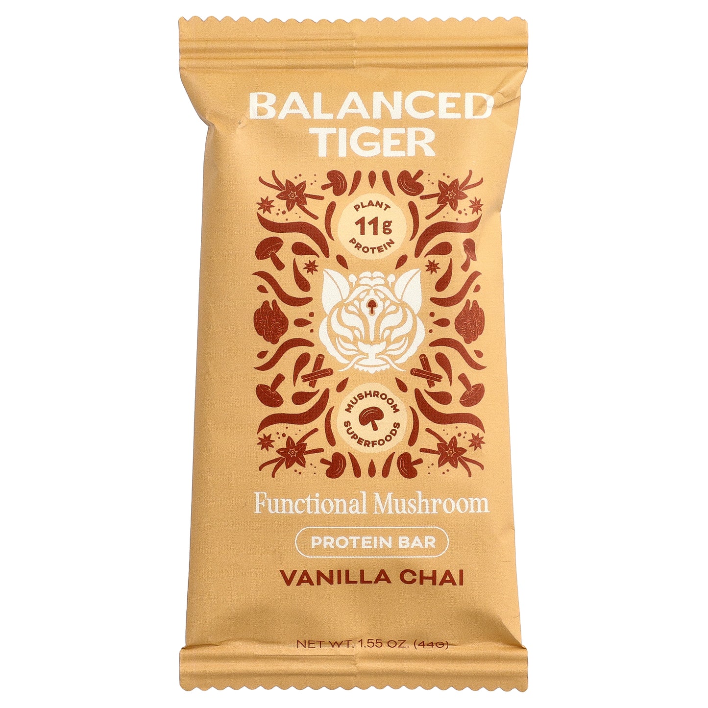 Balanced Tiger, Protein Bar, Vanilla Chai, 12 Bars, 1.55 oz (44 g) Each