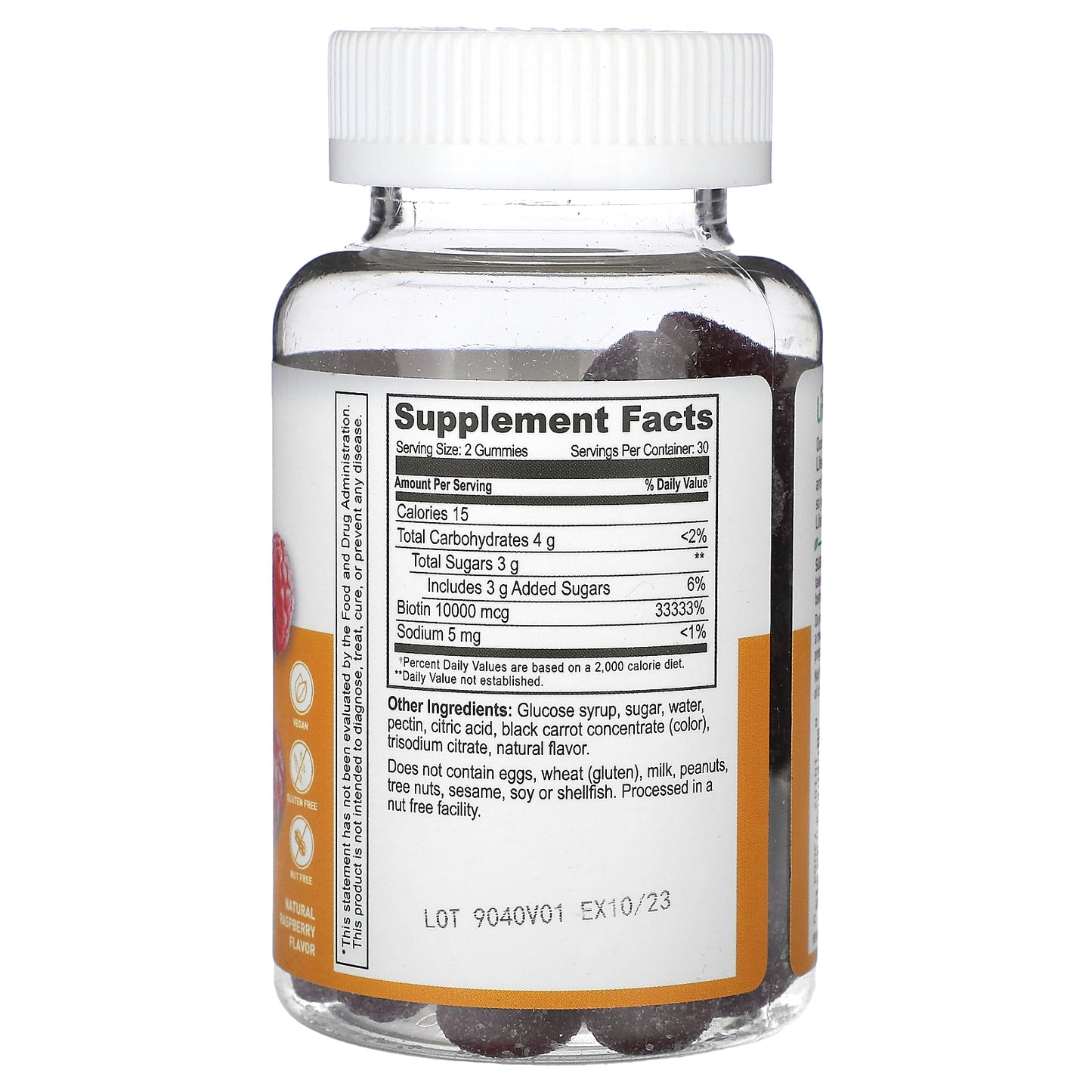 Lifeable, Biotin Gummies, Natural Raspberry, 60 Gummies (5,000 mcg per Gummy)