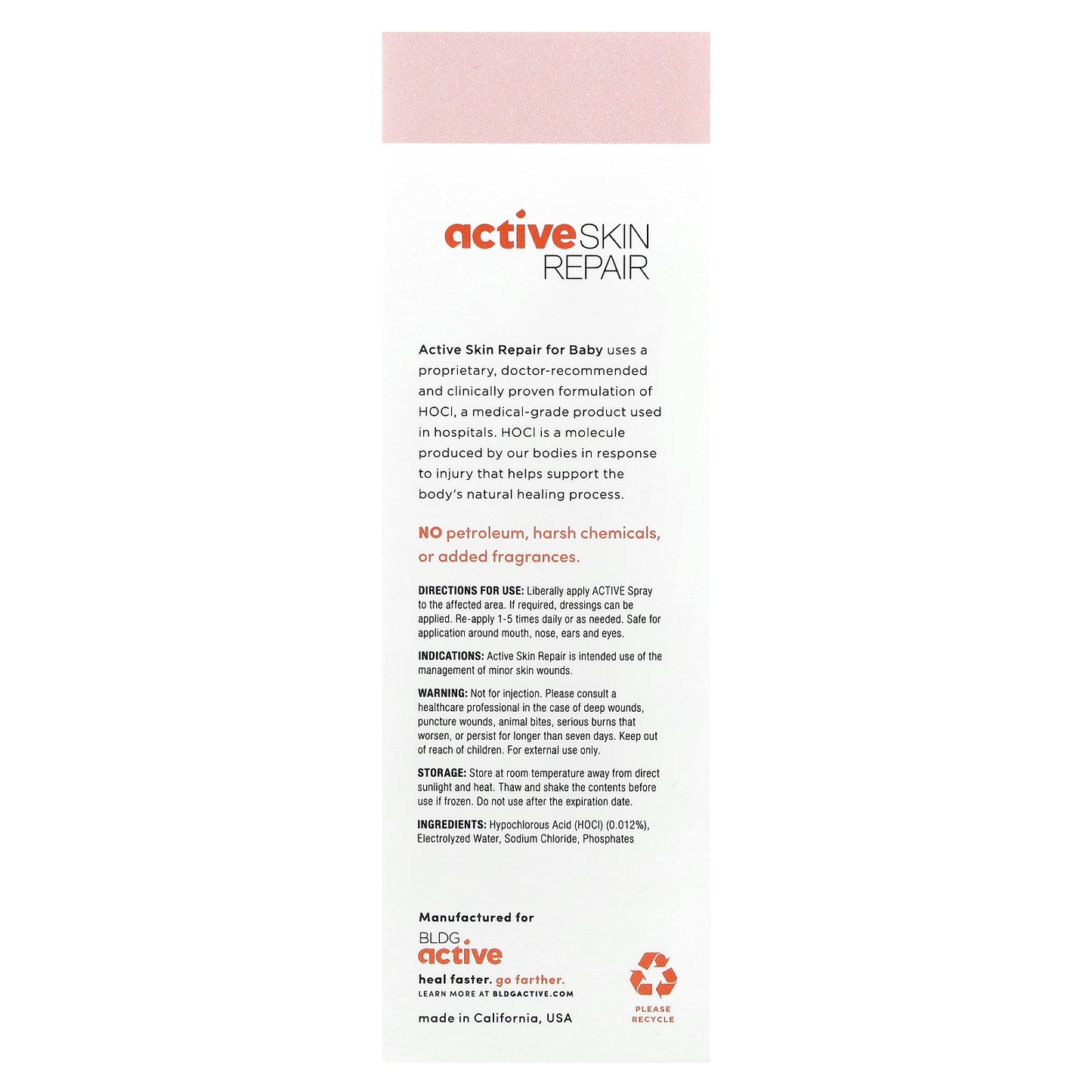 Active Skin Repair, Baby, Skin & Wound Repair Spray, 3 fl oz