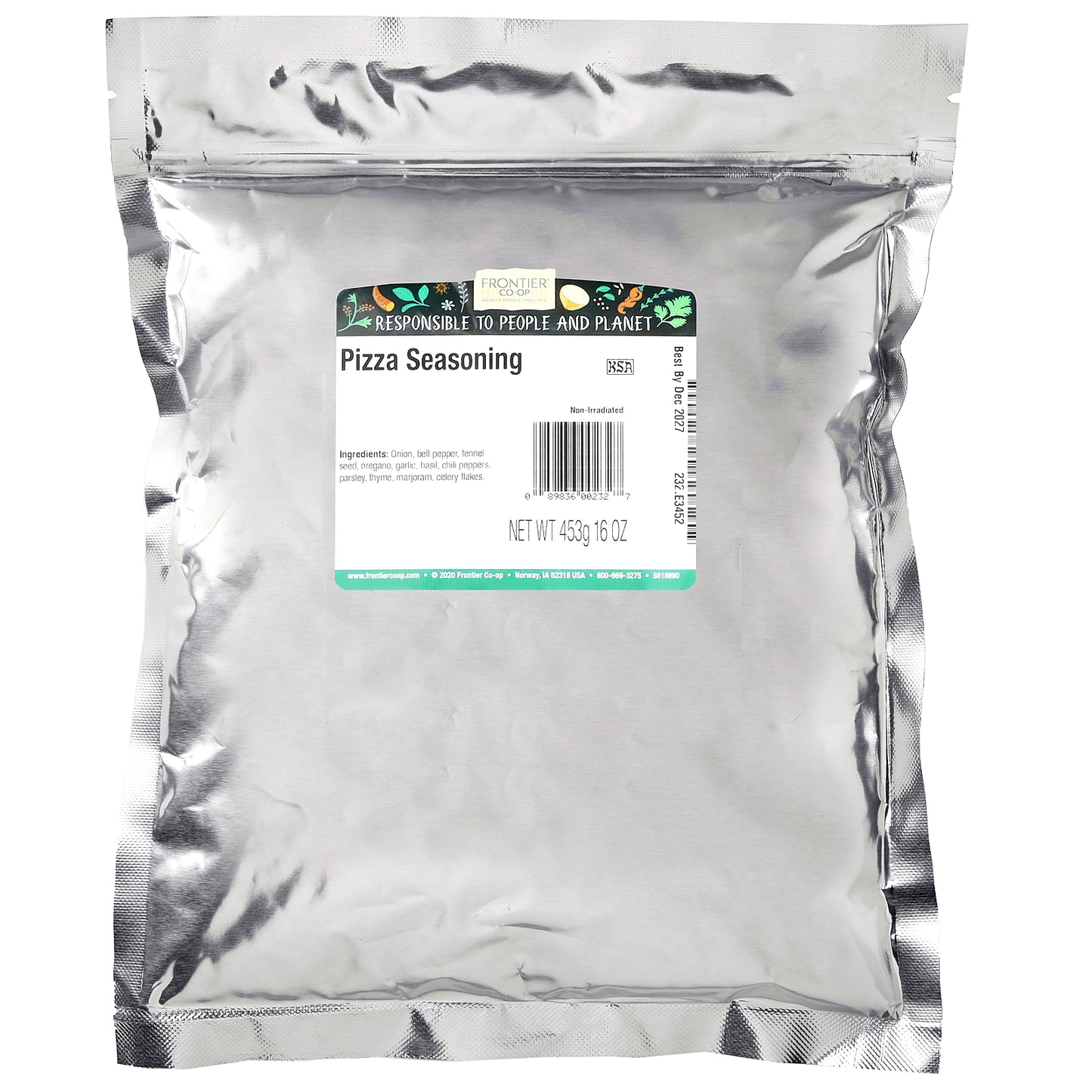 Frontier Co-op, Pizza Seasoning, 16 oz (453 g)