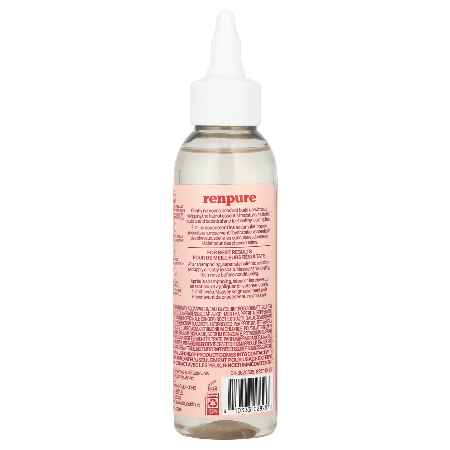 Renpure, Plant-Based Scalp Serum, Apple Cider Vinegar & Aloe, 4 fl oz (118 ml)