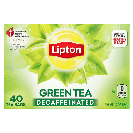 Lipton, Green Tea, Decaffeinated, 40 Tea Bags, 1.9 oz (56 g)
