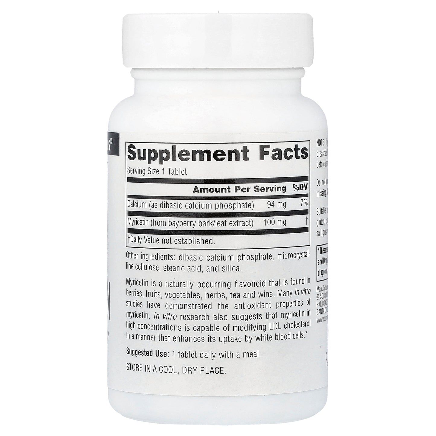 Source Naturals, Myricetin, 100 mg, 60 Tablets