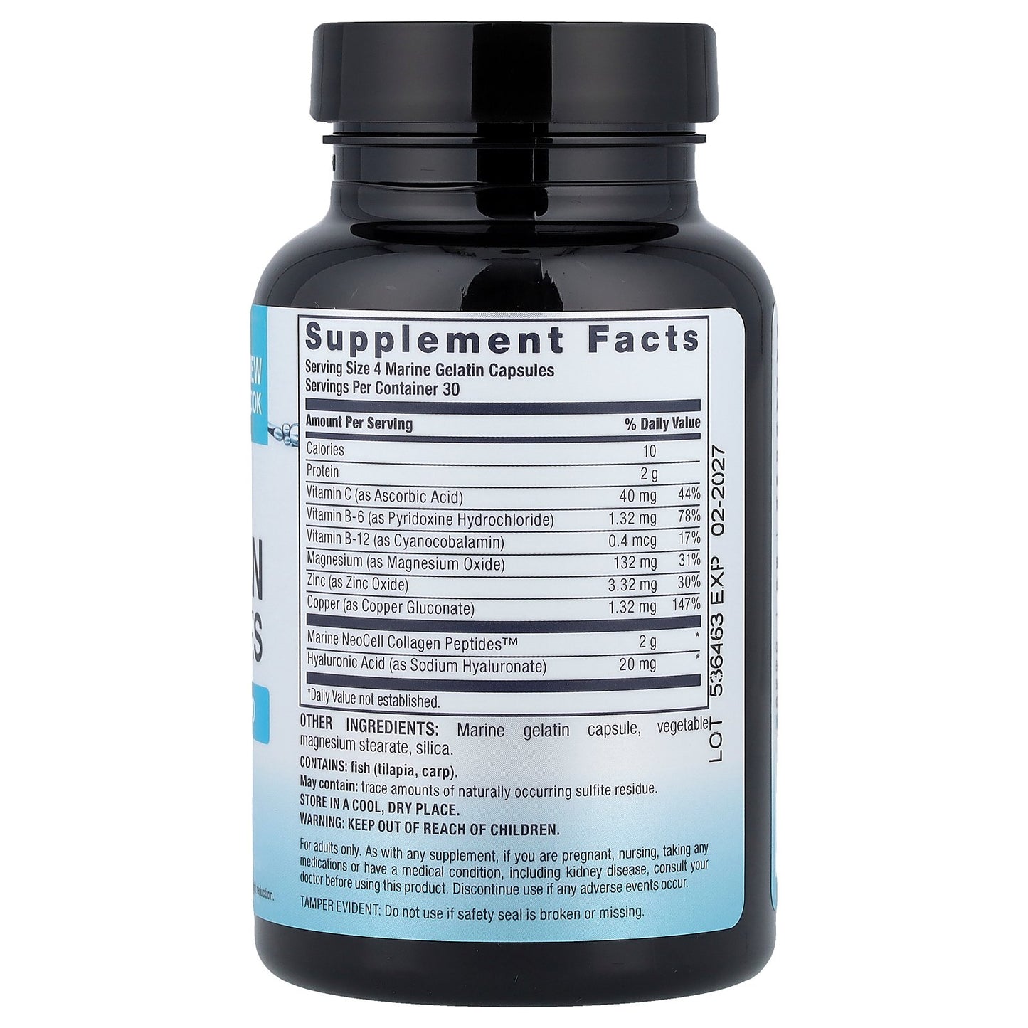 NeoCell, Marine Collagen Peptides + Hyaluronic Acid, 120 Capsules