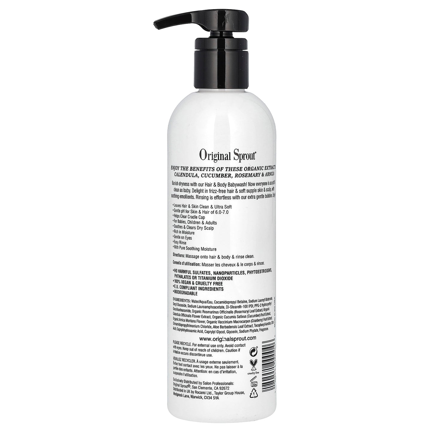 Original Sprout, Classic Collection, Hair & Body Babywash, 12 fl oz (354 ml)