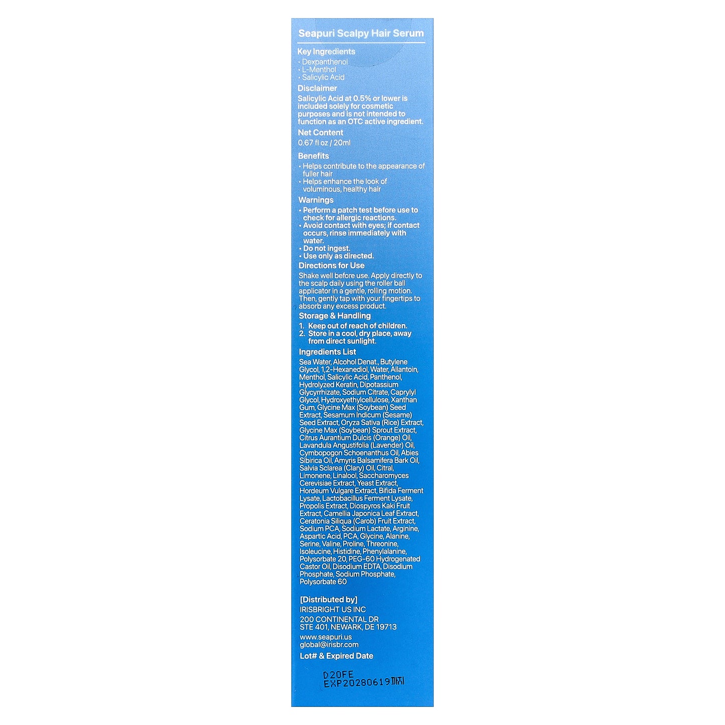 Seapuri, Scalpy Hair Serum, 0.67 fl oz (20 ml)