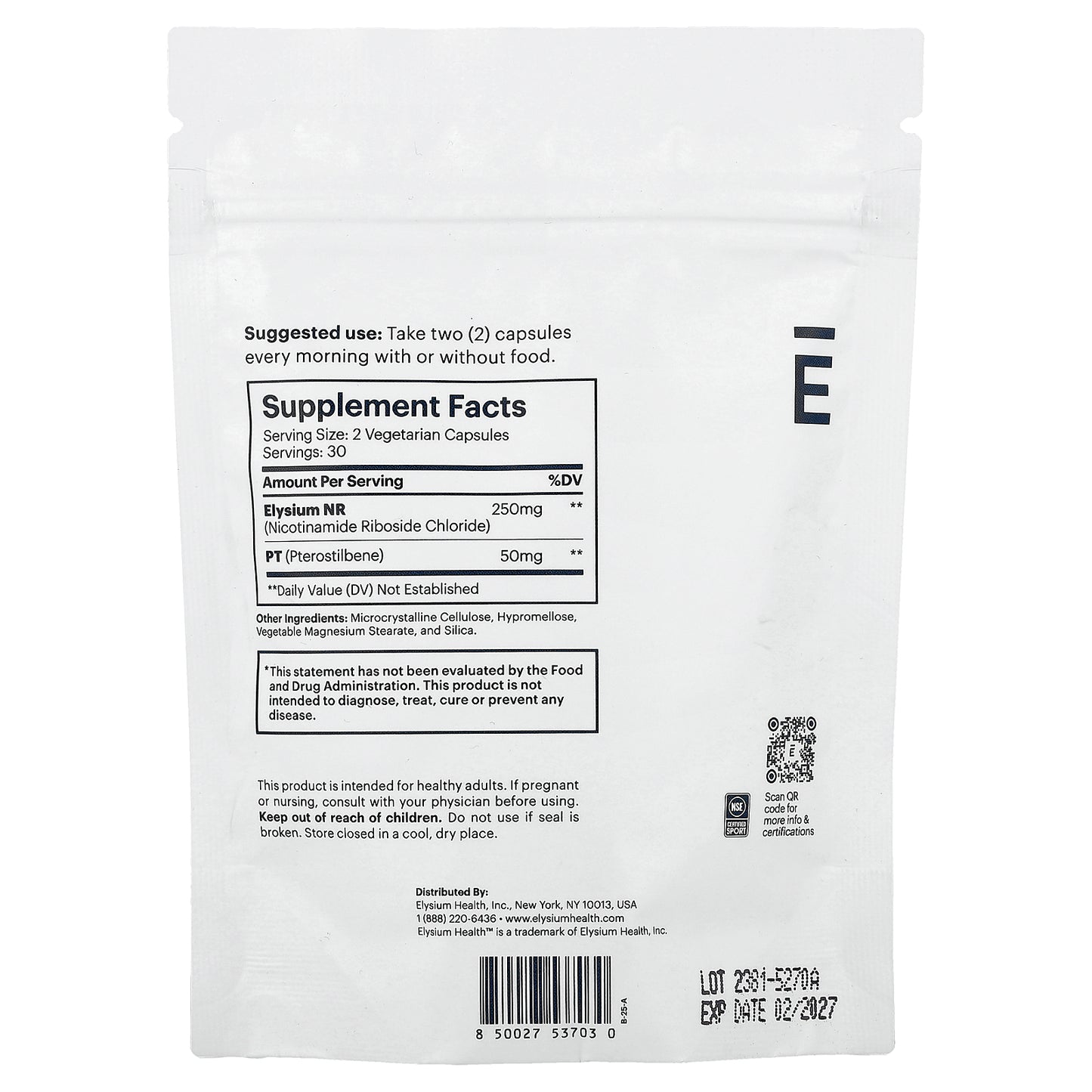 Elysium, Basis, Cellular Health + Optimization, 60 Capsules