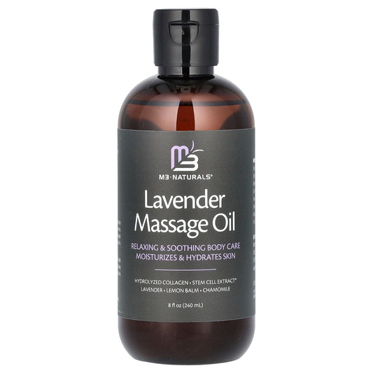 M3 Naturals, Lavender Massage Oil, 8 fl oz (240 ml)