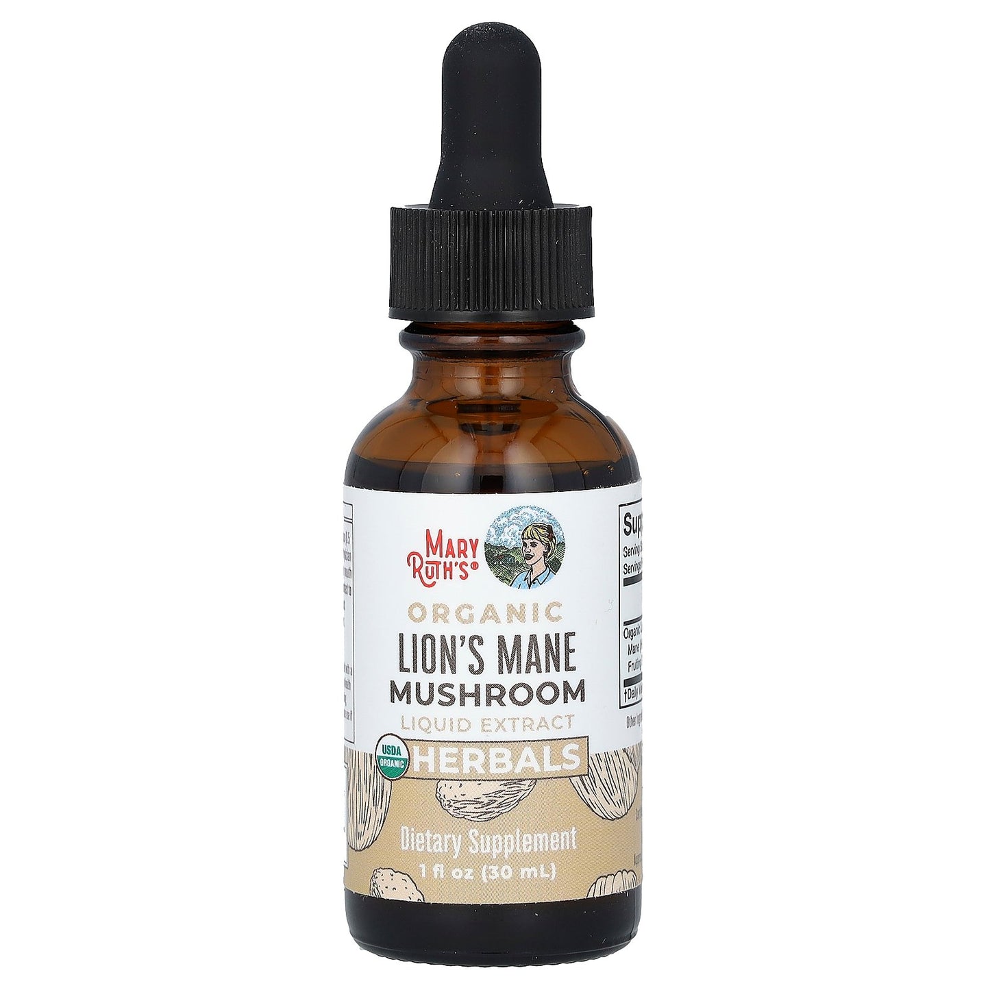 MaryRuth's, Organic Lion's Mane Mushroom Liquid Extract, Alcohol Free, 1 fl oz (30 ml)
