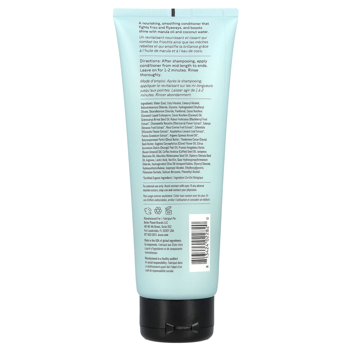 ACURE, Simply Smoothing Conditioner, Coconut Water & Marula Oil, 8 fl oz (236 ml)