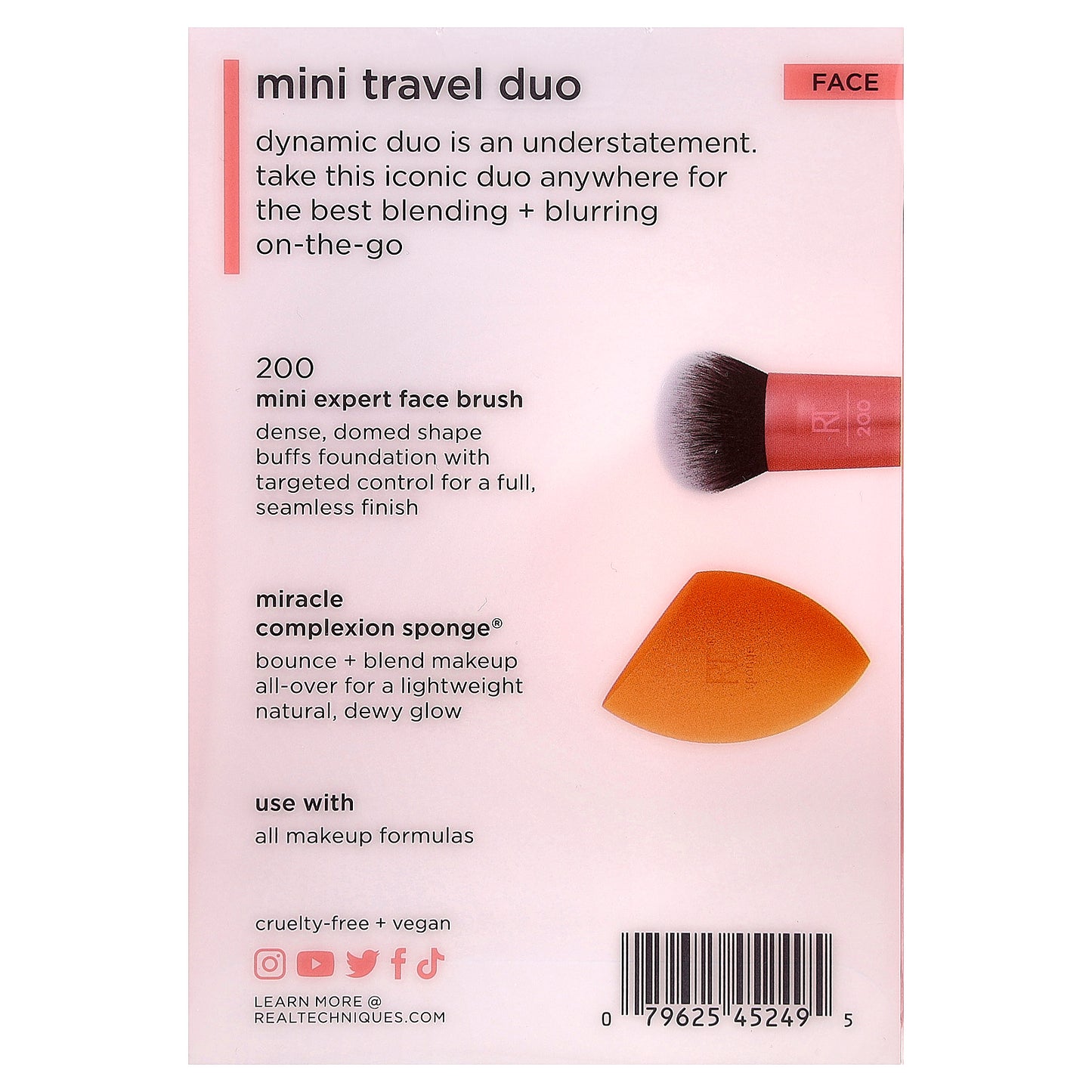 Real Techniques, Mini Travel Duo, Face, 2 Piece Set
