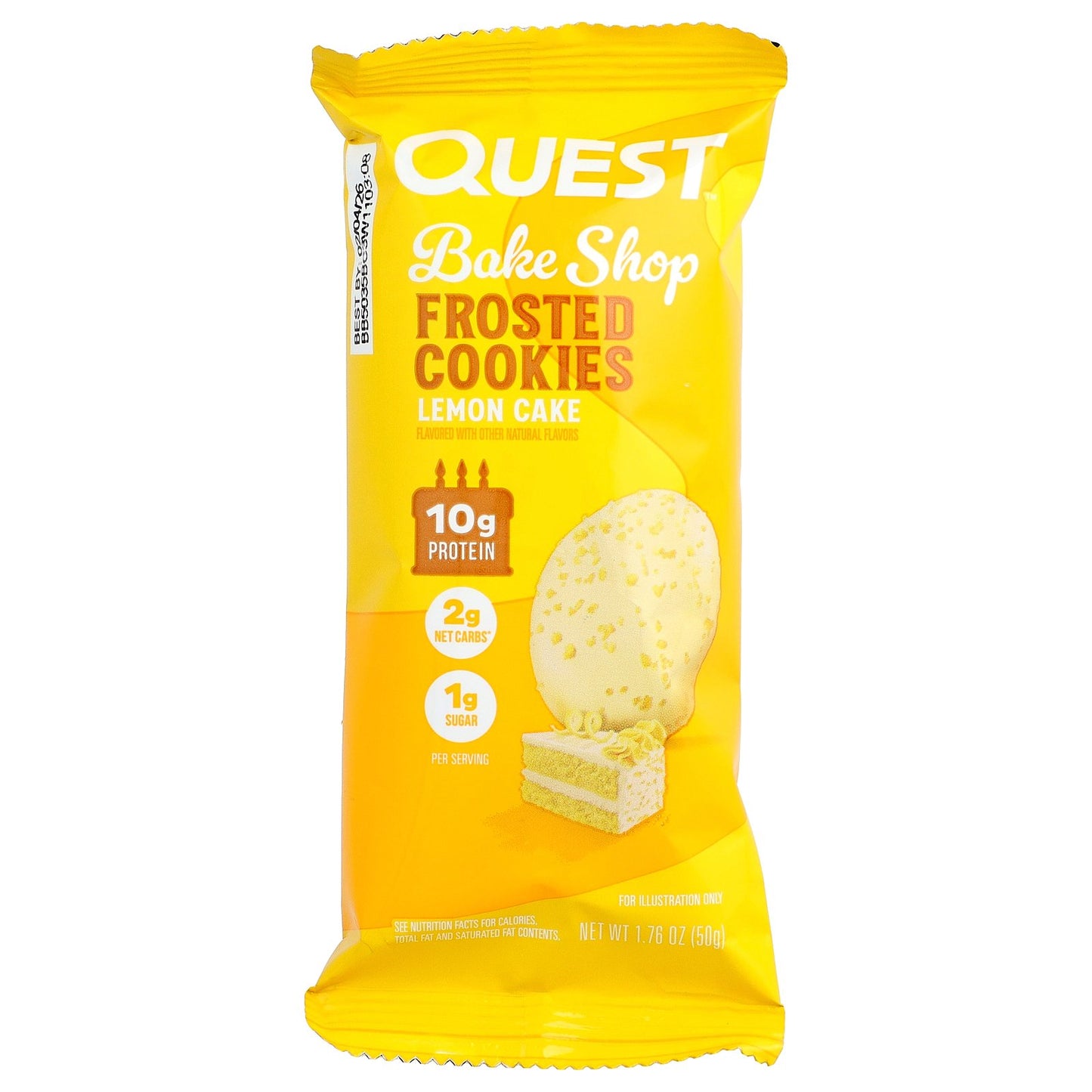 Quest Nutrition, Bake Shop Frosted Cookies, Lemon Cake, 8 Packages, 1.76 oz (50 g) Each