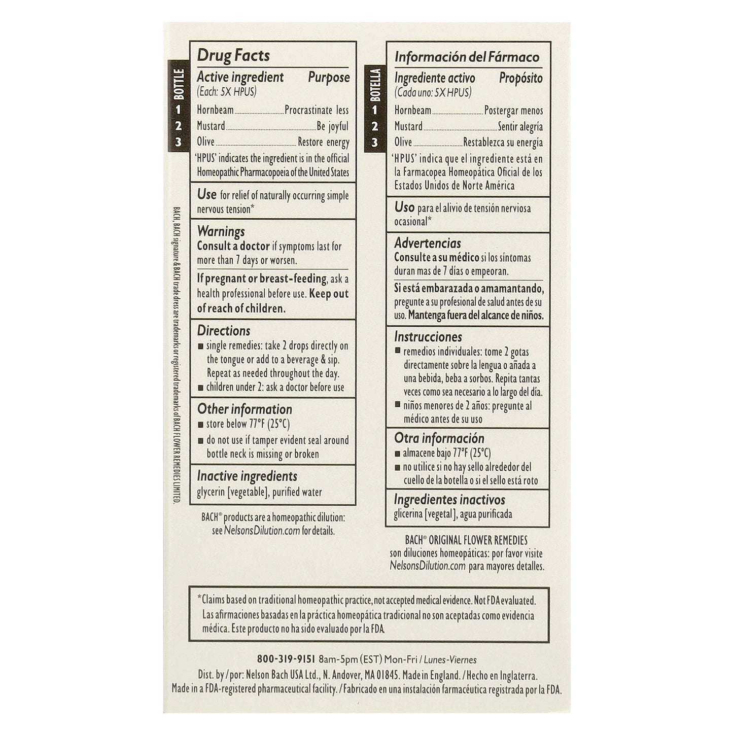 Bach, Original Flower Remedies, Mental Energy Kit, Emotional Ups & Downs, 3 Droppers, 0.35 fl oz (10 ml) Each