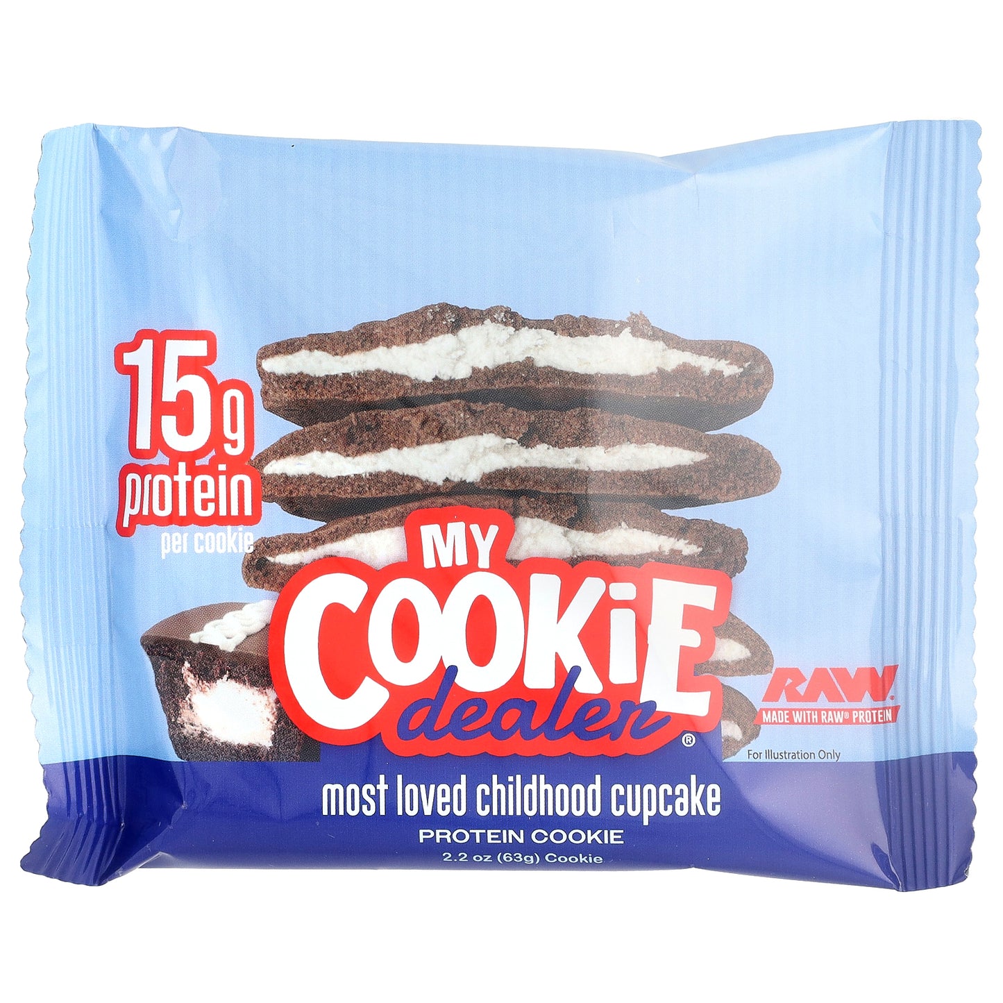 My Cookie Dealer Protein, Protein Cookie, Most Loved Childhood Cupcake, 12 Cookies, 2.2 oz (63 g) Each