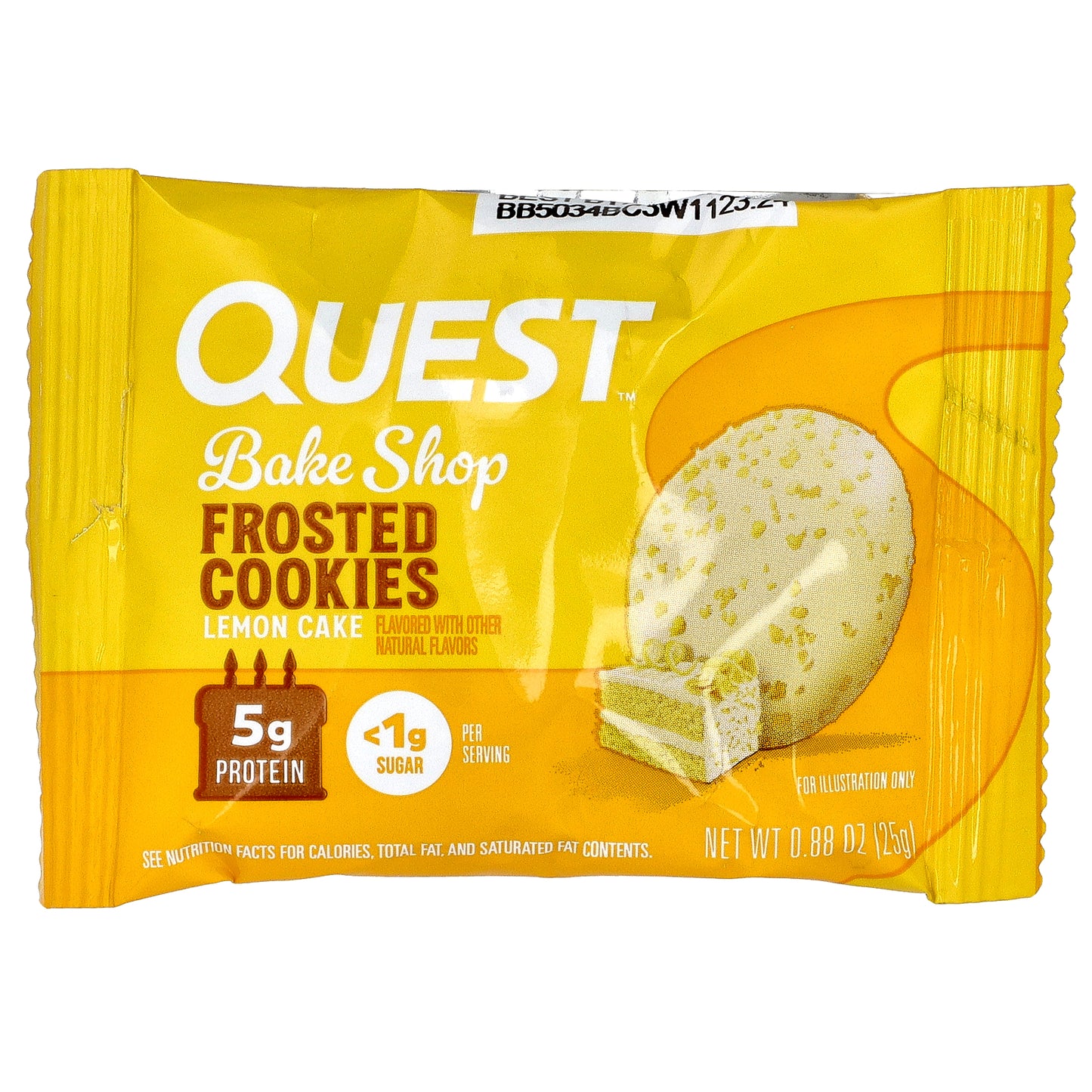 Quest Nutrition, Bake Shop Frosted Cookies, Lemon Cake, 8 Cookies, 0.88 oz (25 g) Each