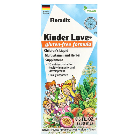 Floradix, Floradix, Kinder Love, Children's Liquid Multivitamin and Herbal Supplement, Gluten Free, 8.5 fl oz (250 ml)