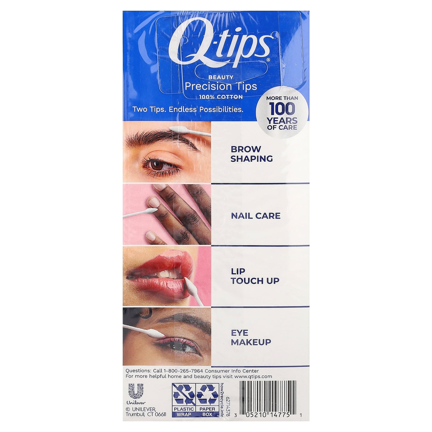 Q-tips, Precision Tips Paper Stick Cotton Swabs, 170 Count