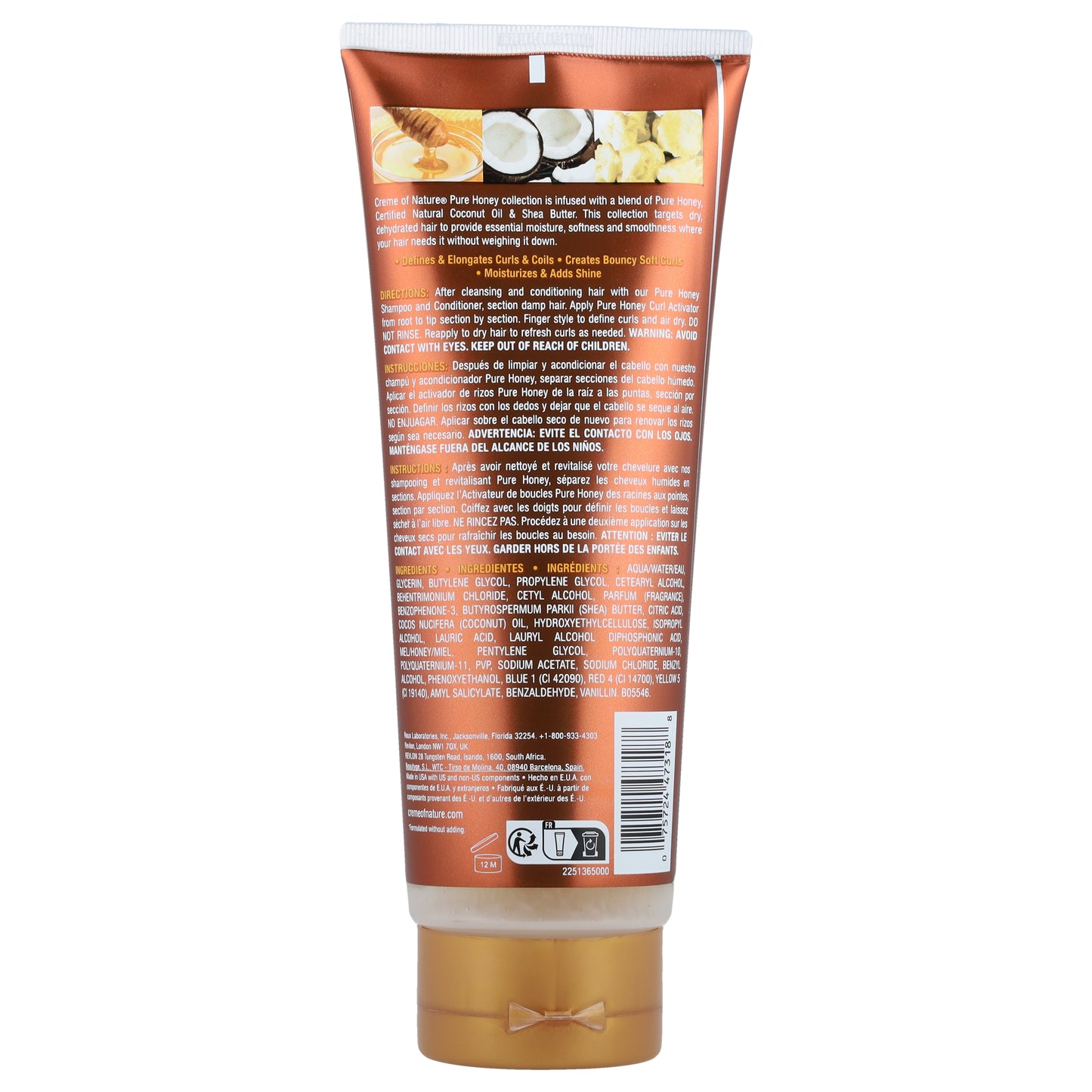 Creme Of Nature, Pure Honey, Shrinkage Defense Curl Activator, For Dry Dehydrated Hair, 10.5 fl oz (310 ml)