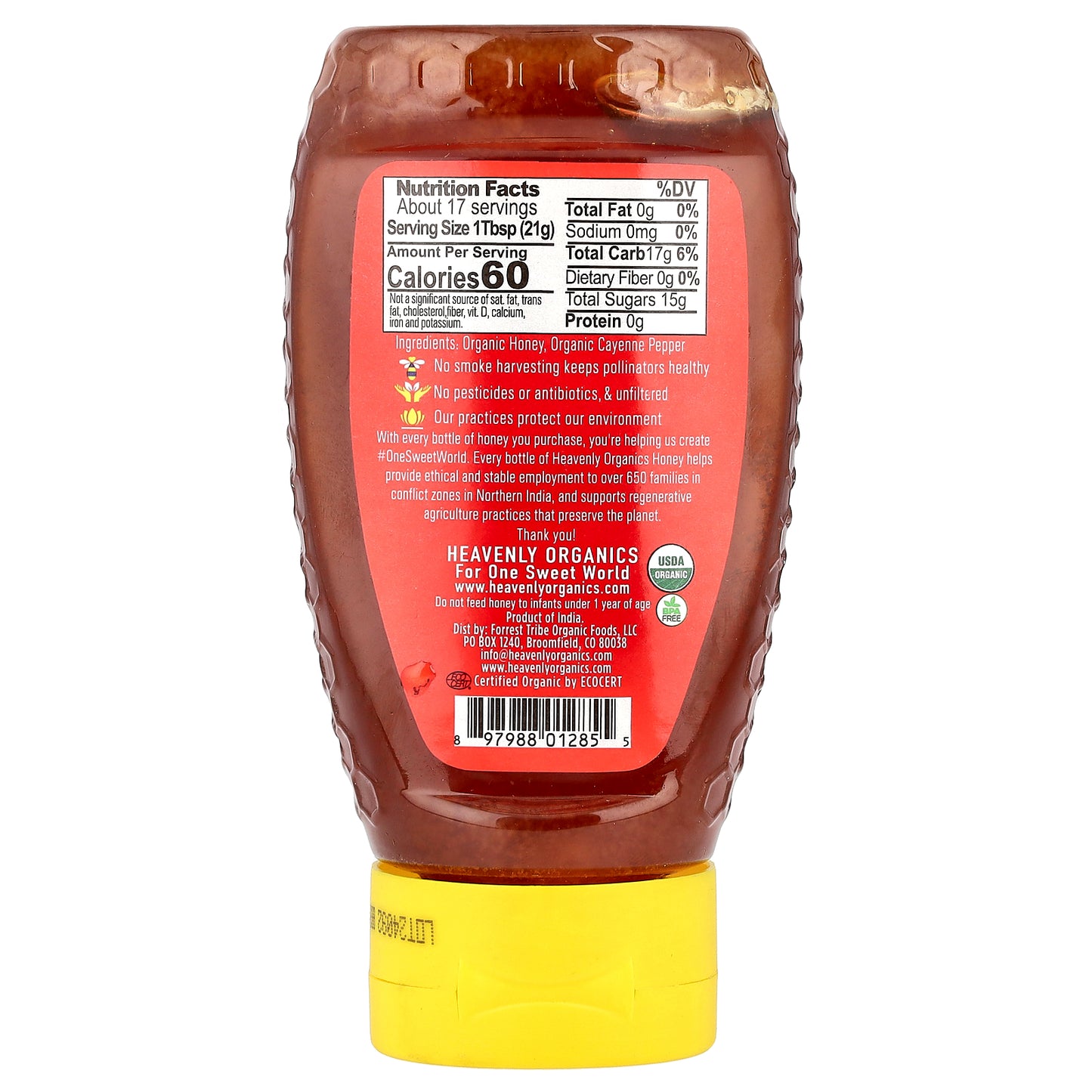 Heavenly Organics, 100% Organic Hot Honey, 12 oz (340 g)