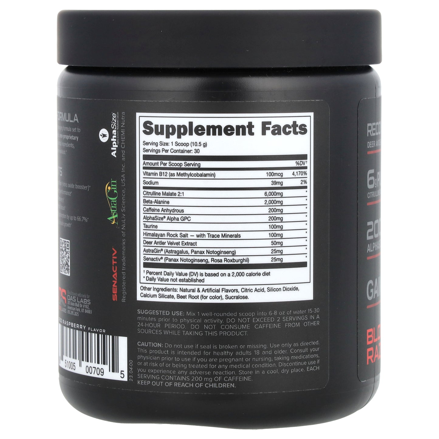 Bucked Up, Pre-Workout, Red Raspberry, 11.1 oz (315 g)