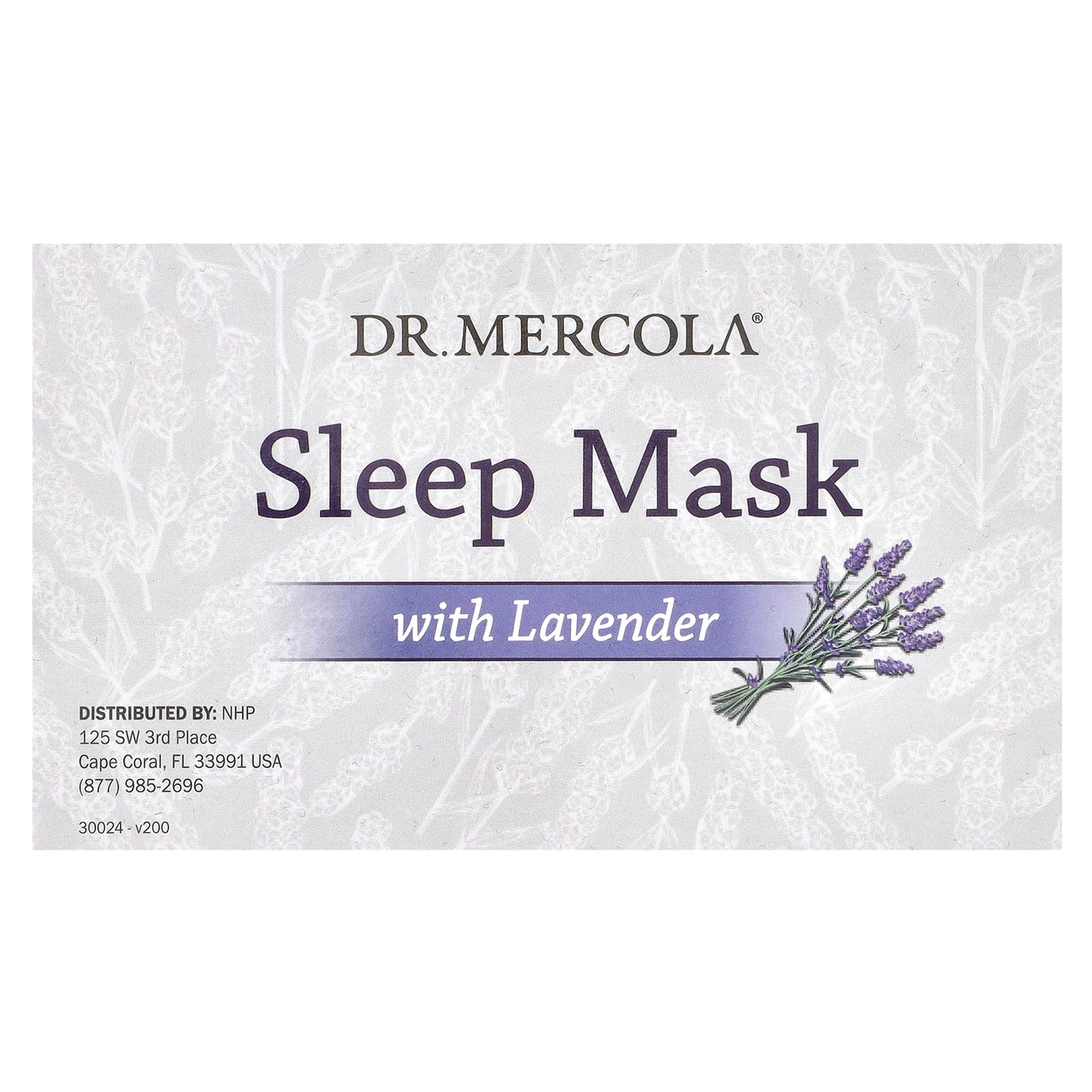 Dr. Mercola, Sleep Mask with Lavender, 1 Mask