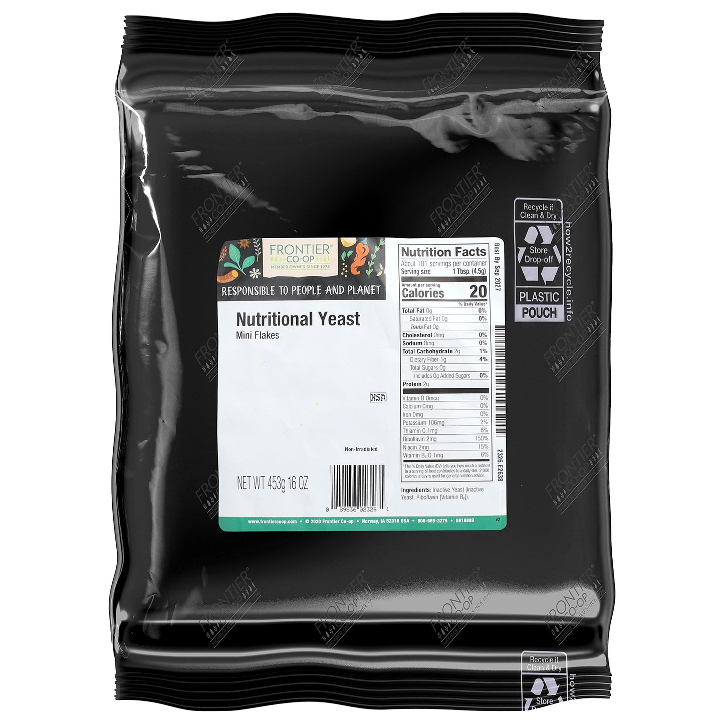 Frontier Co-op, Nutritional Yeast, Mini Flakes, 16 oz (453 g)