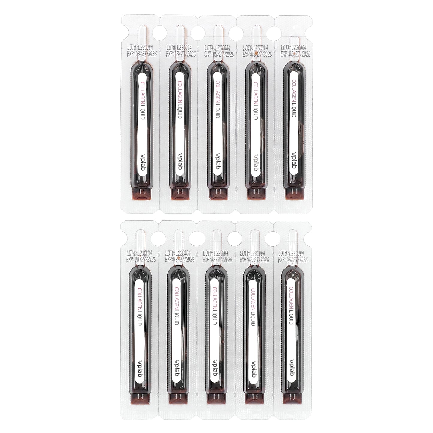 VPLab, Ultra Women's Beauty Collagen Liquid, Tropical Fruits, Strawberry & Kiwi, 10 Liquid Tubes, 3.38 fl oz (100 ml)