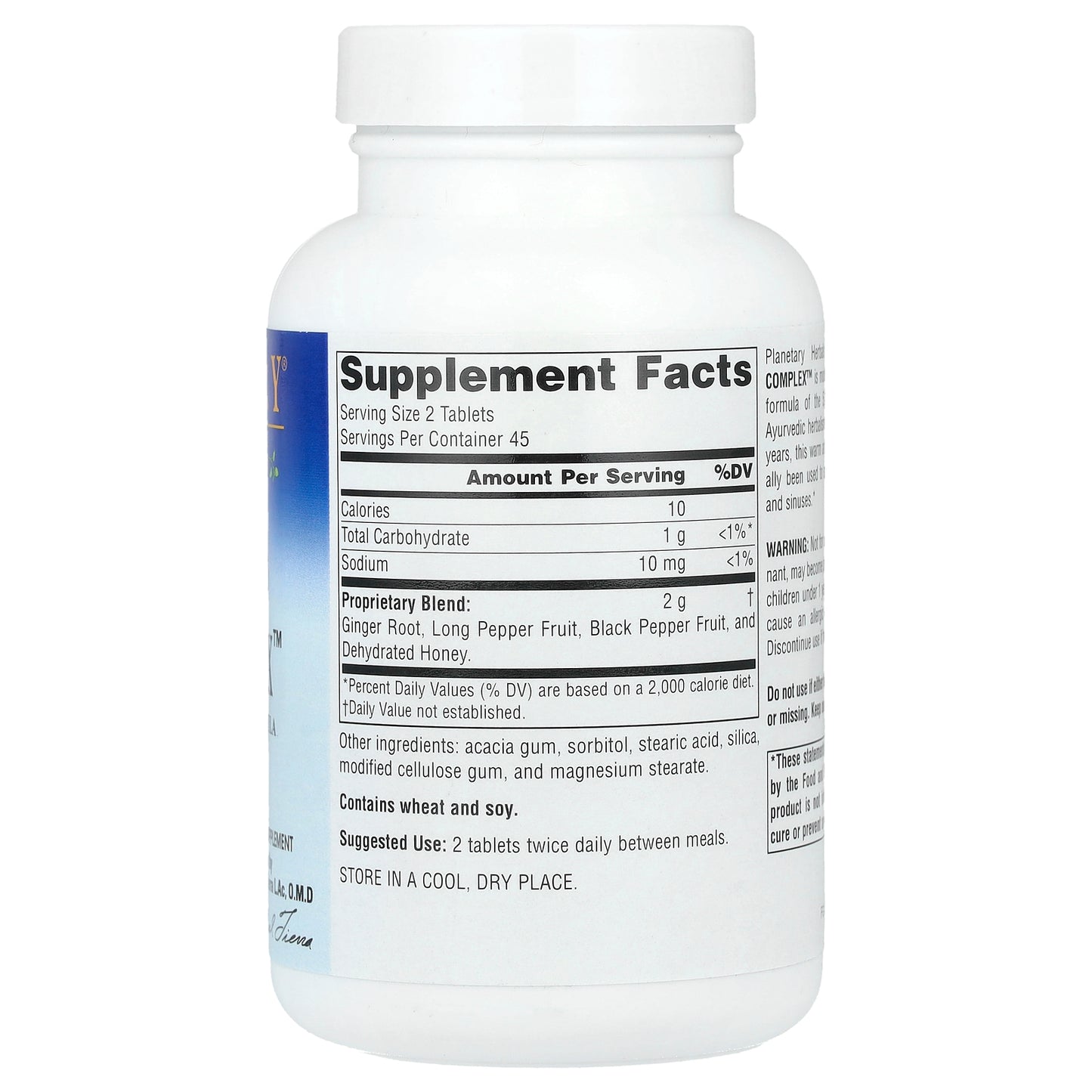 Planetary Herbals, Three Spices Sinus Complex™, 90 Tablets