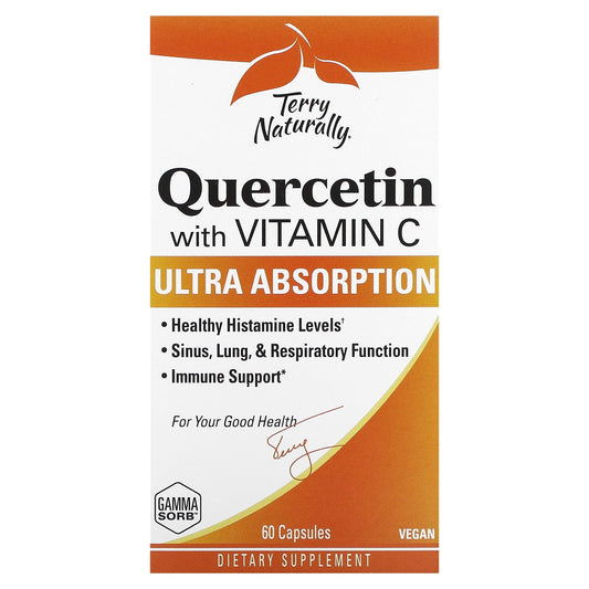 Terry Naturally, Quercetin with Vitamin C, Ultra Absorption, 60 Capsules
