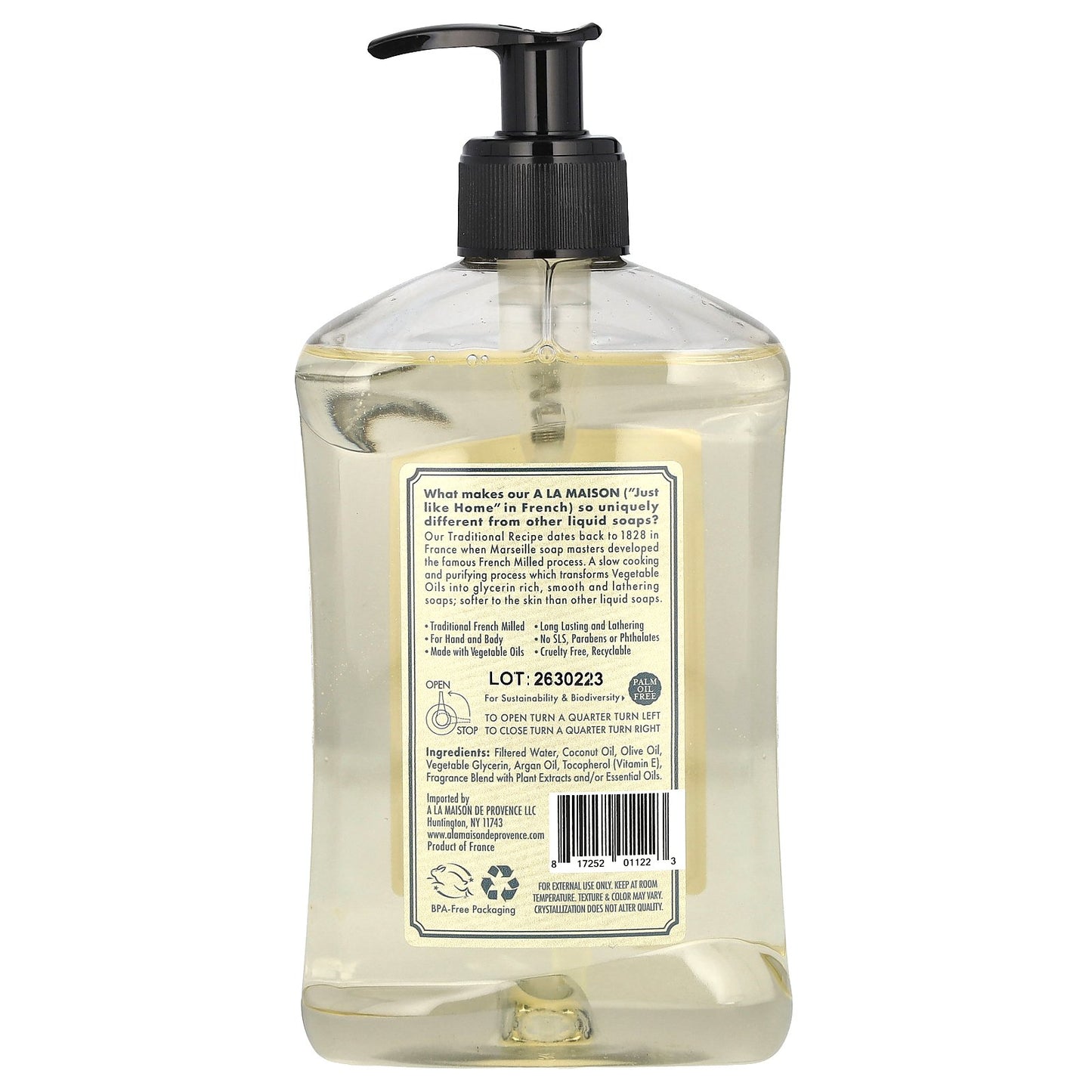 A La Maison de Provence, Liquid Soap For Hand & Body, Fresh Sea Salt, 16.9 fl oz (500 ml)